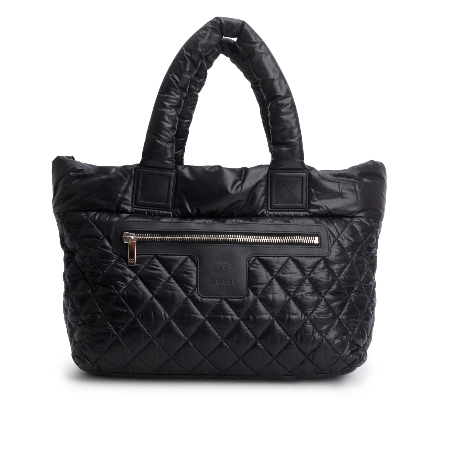 Chanel Black Nylon Quilted Large Coco Cocoon Tote