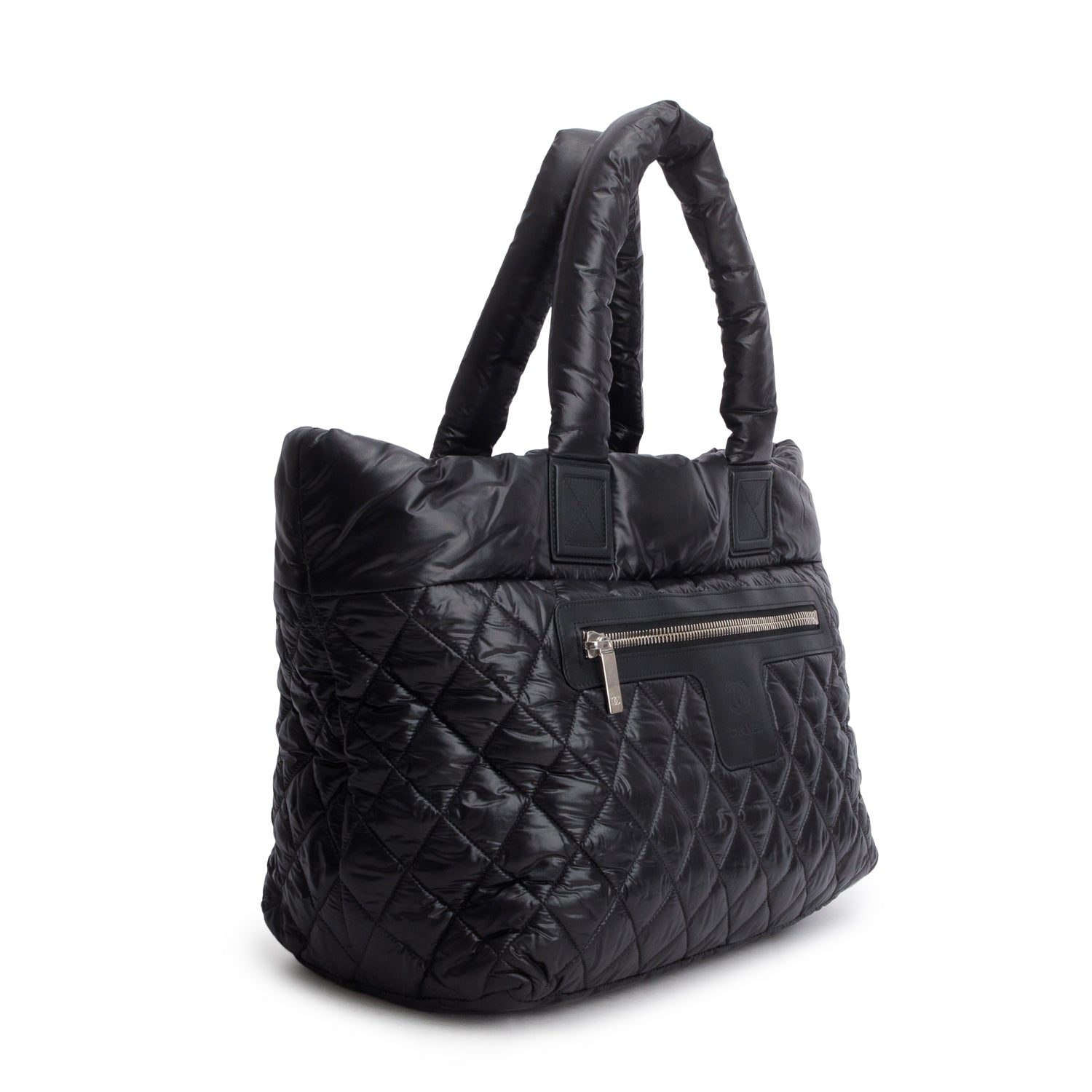 Chanel Black Nylon Quilted Large Coco Cocoon Tote