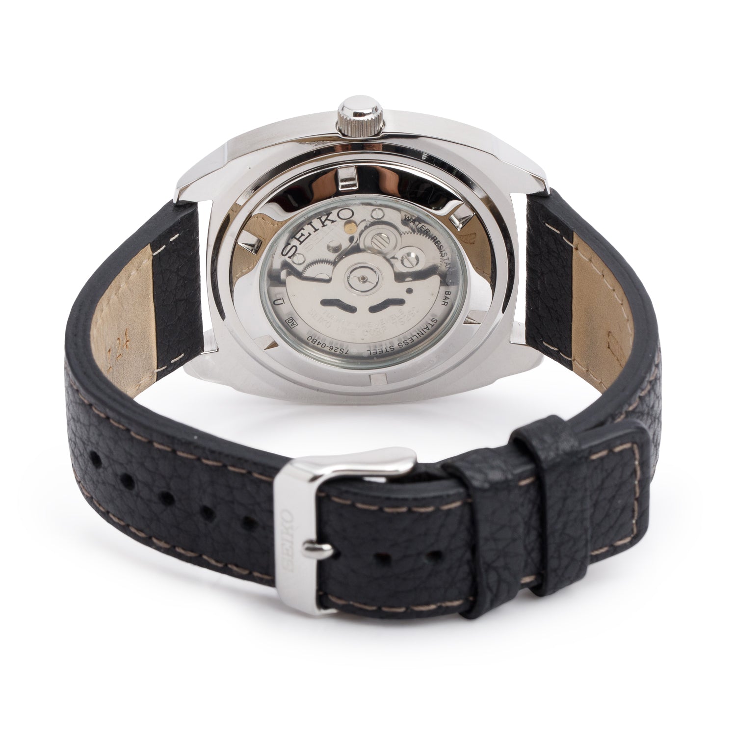 Seiko Stainless Steel Recraft 44 MM Automatic Watch Brown Dial