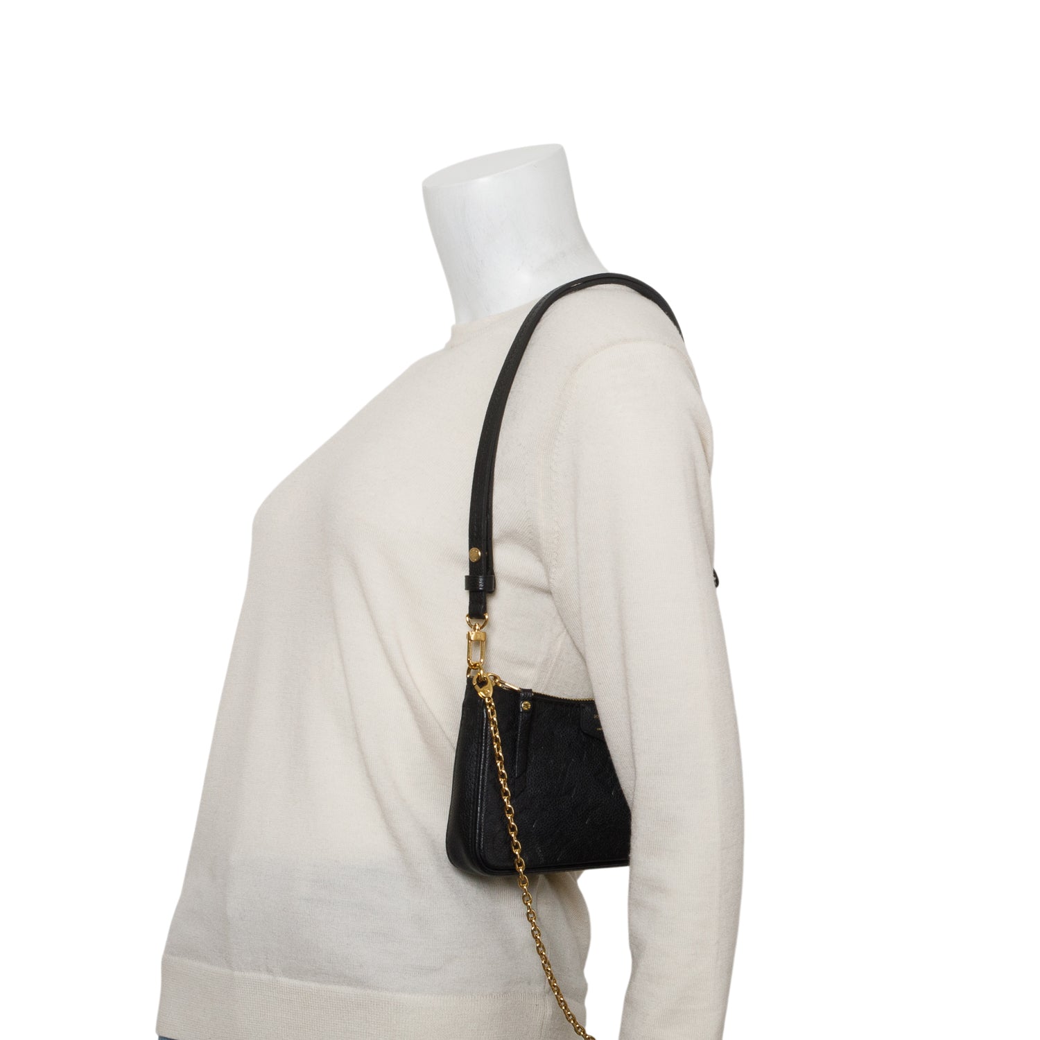 Louis Vuitton Black Empreinte Easy Pouch On Strap w/ Box & Straps