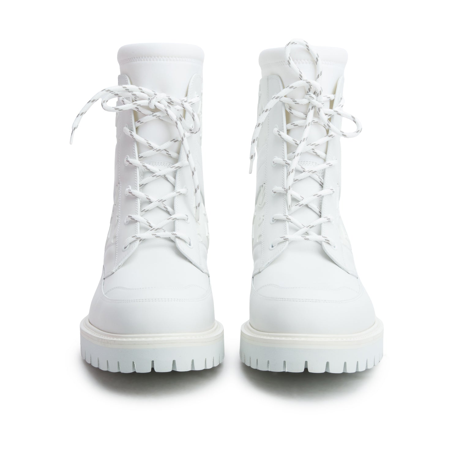 Louis Vuitton White Monogram Landscape Combat Boots, Men's Size 10 w/ Box