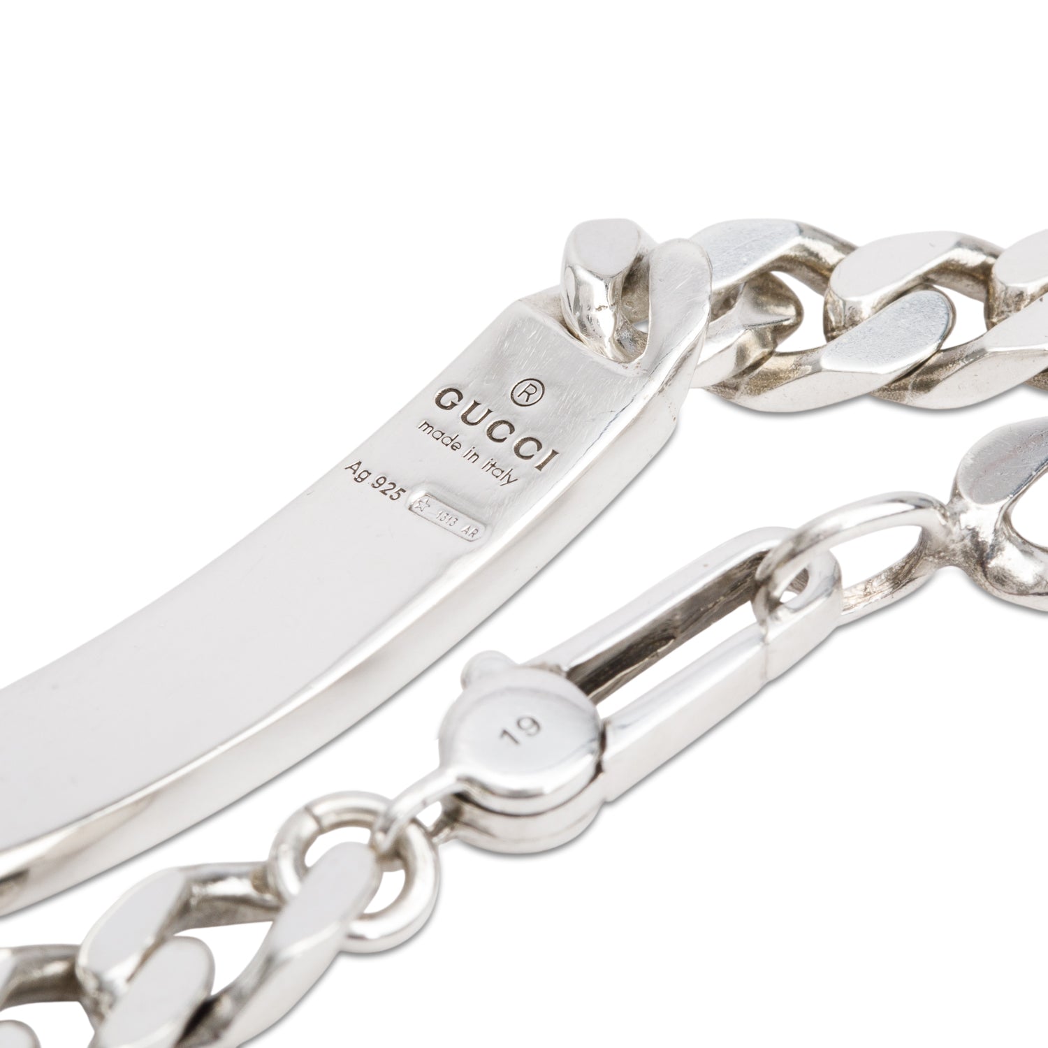 Gucci Sterling Silver GucciGhost Chain Bracelet w/ Box