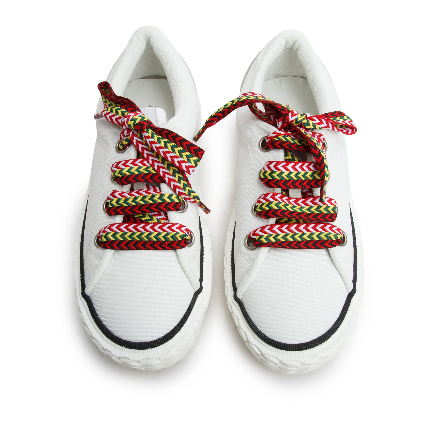 Lanvin White Canvas Curbie Low Top Men's Sneakers, Size 42 w/ Box