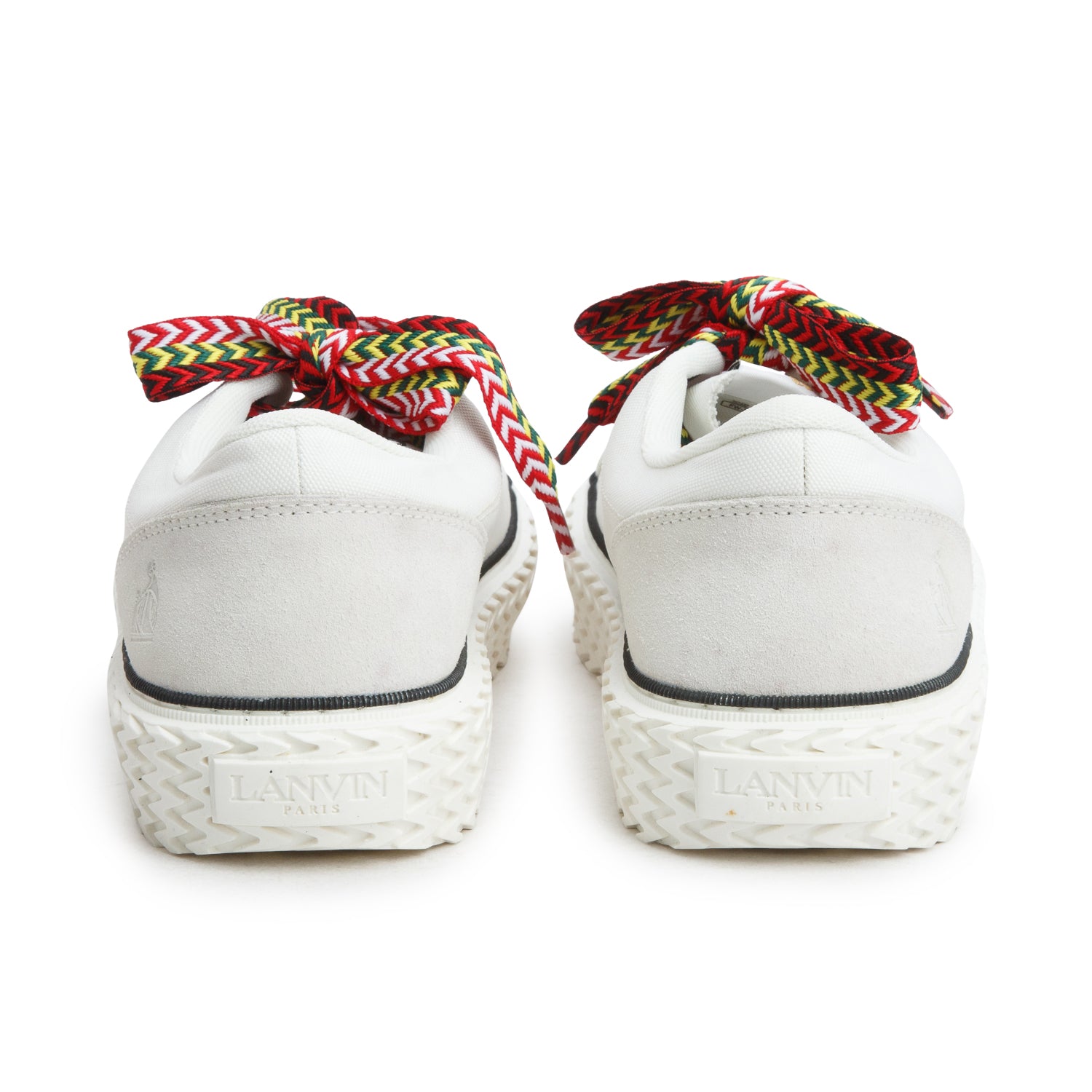Lanvin White Canvas Curbie Low Top Men's Sneakers, Size 42 w/ Box