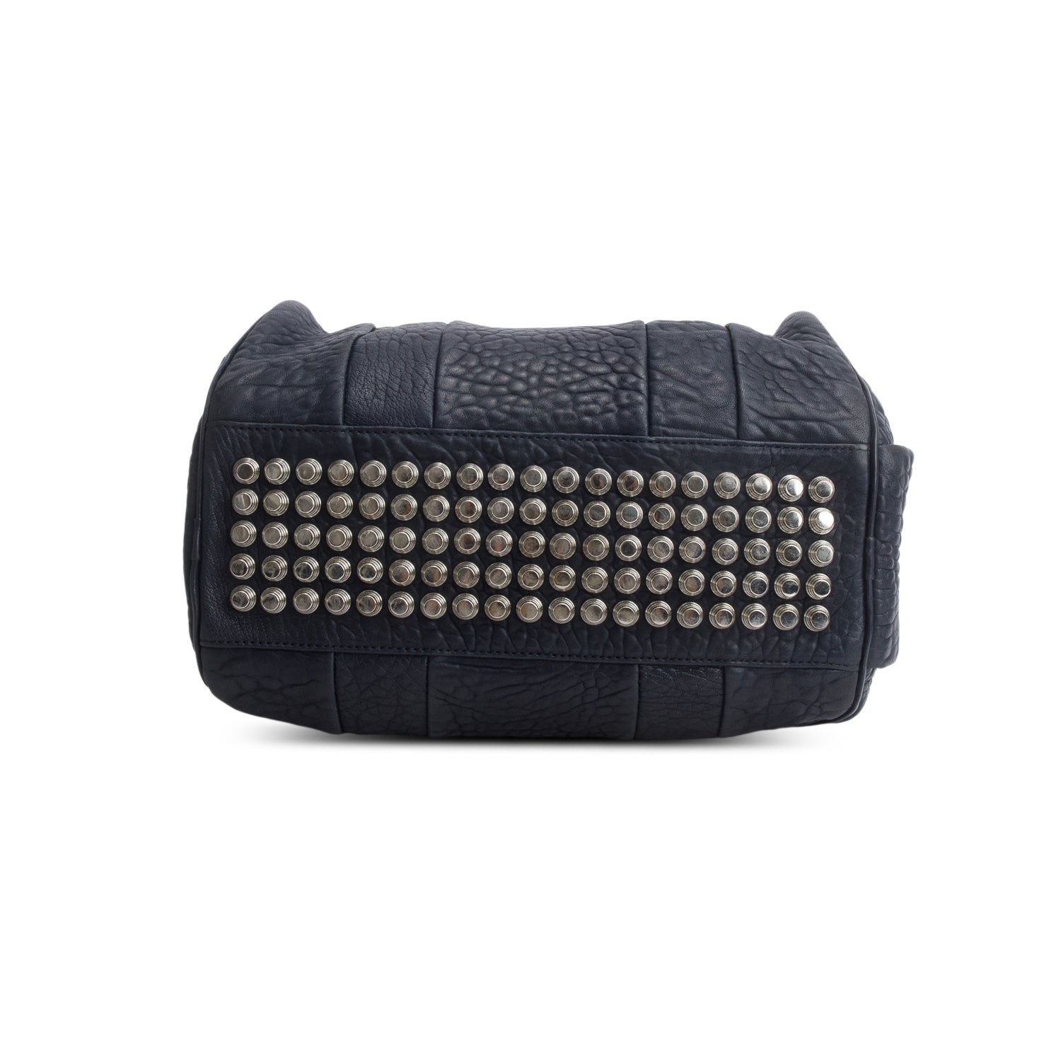 Alexander Wang Navy Pebbled Lambskin Rocco Bag w/ Strap