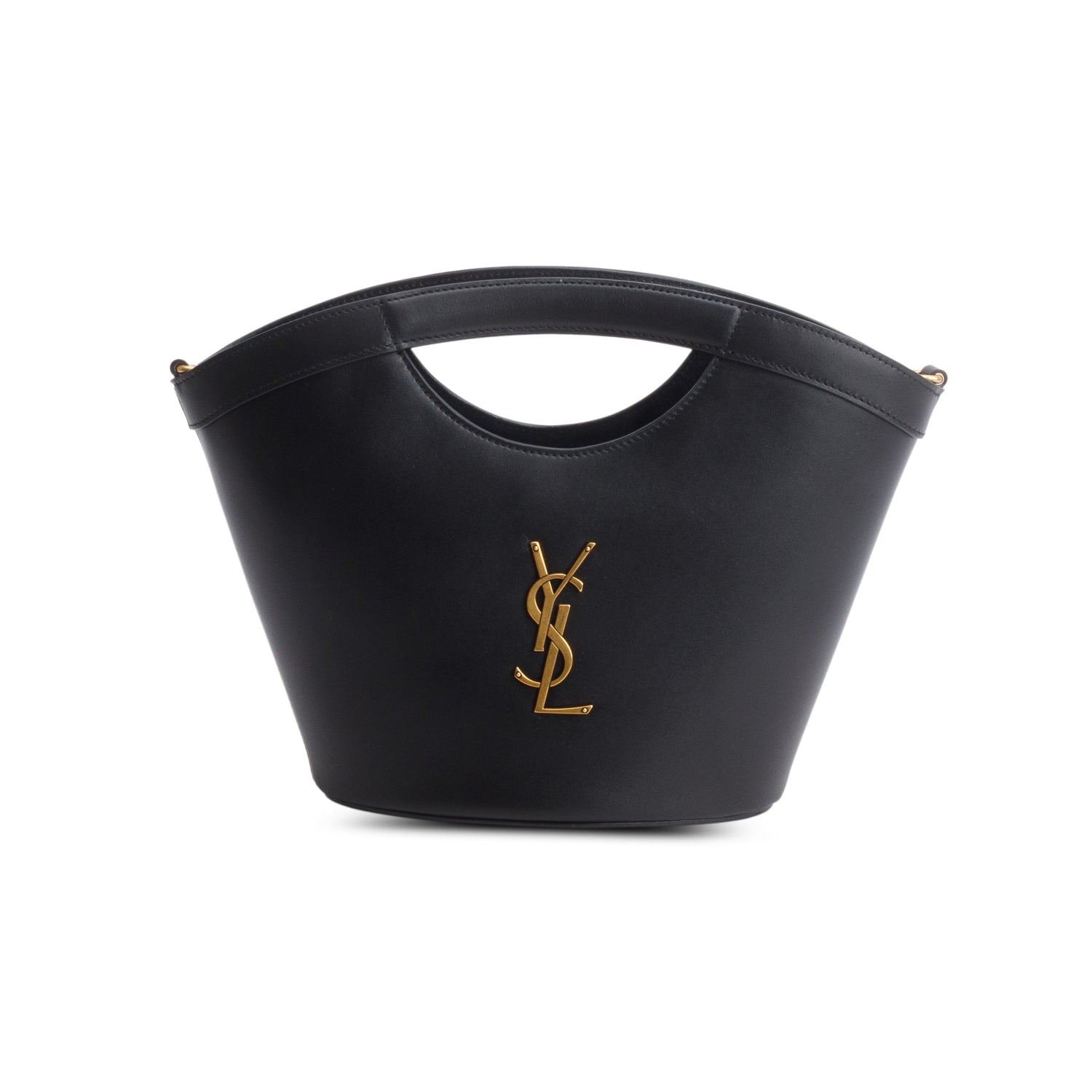 Saint Laurent 2024 Black Lambskin Celia Mini Tote w/ Strap