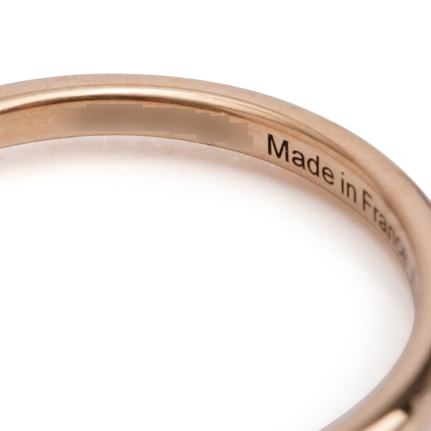 Hermes 18k Rose Gold 6 Diamond Wedding Band Ring, Size 52 6 w/ Box