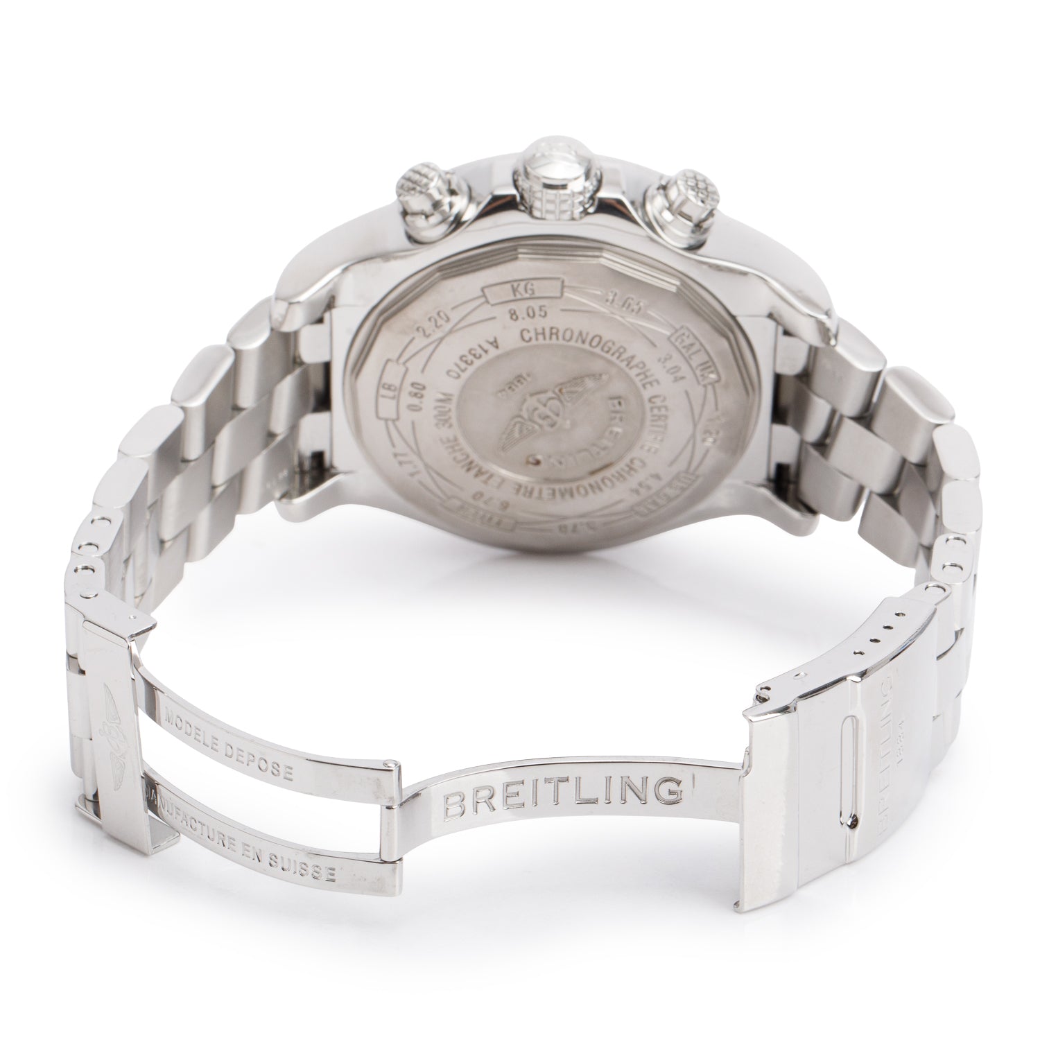Breitling Stainless Steel Super Avenger 48 MM Automatic Chronograph Watch A13370 w/ Box & Papers