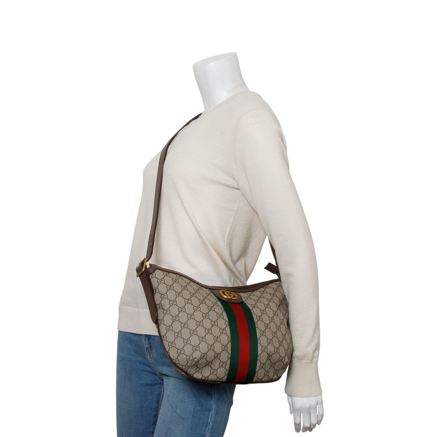 Gucci Soft GG Supreme Web Small Ophidia GG Small Crossbody Bag w/ Box