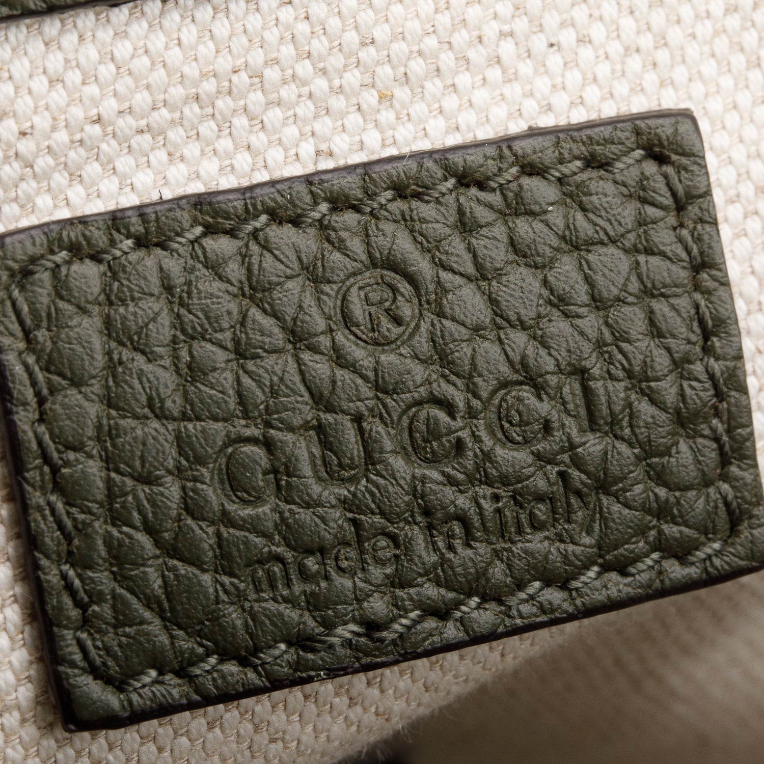 Gucci Green Piuma Calfskin Jumbo GG Embossed Double Buckle Backpack