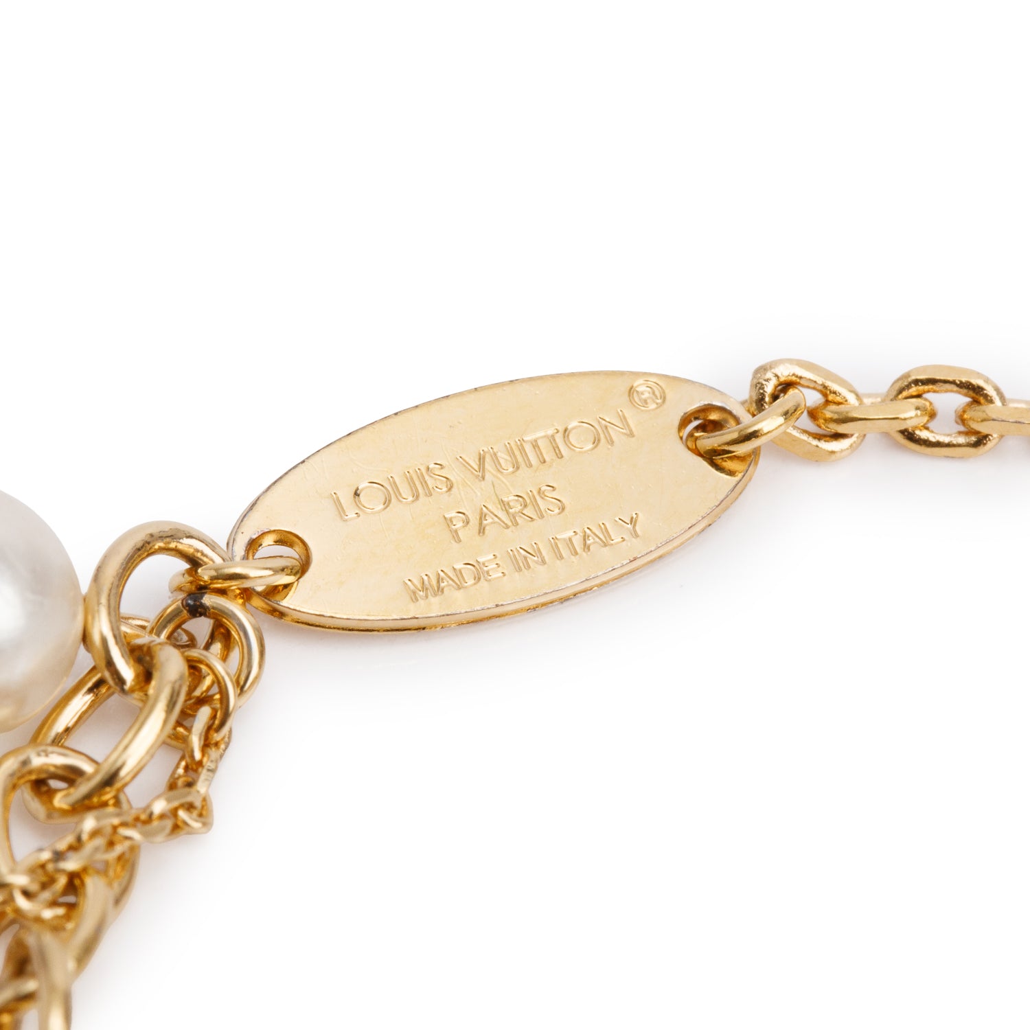 Louis Vuitton 2025 Gold Plated Blooming Pearls Bracelet w/ Box