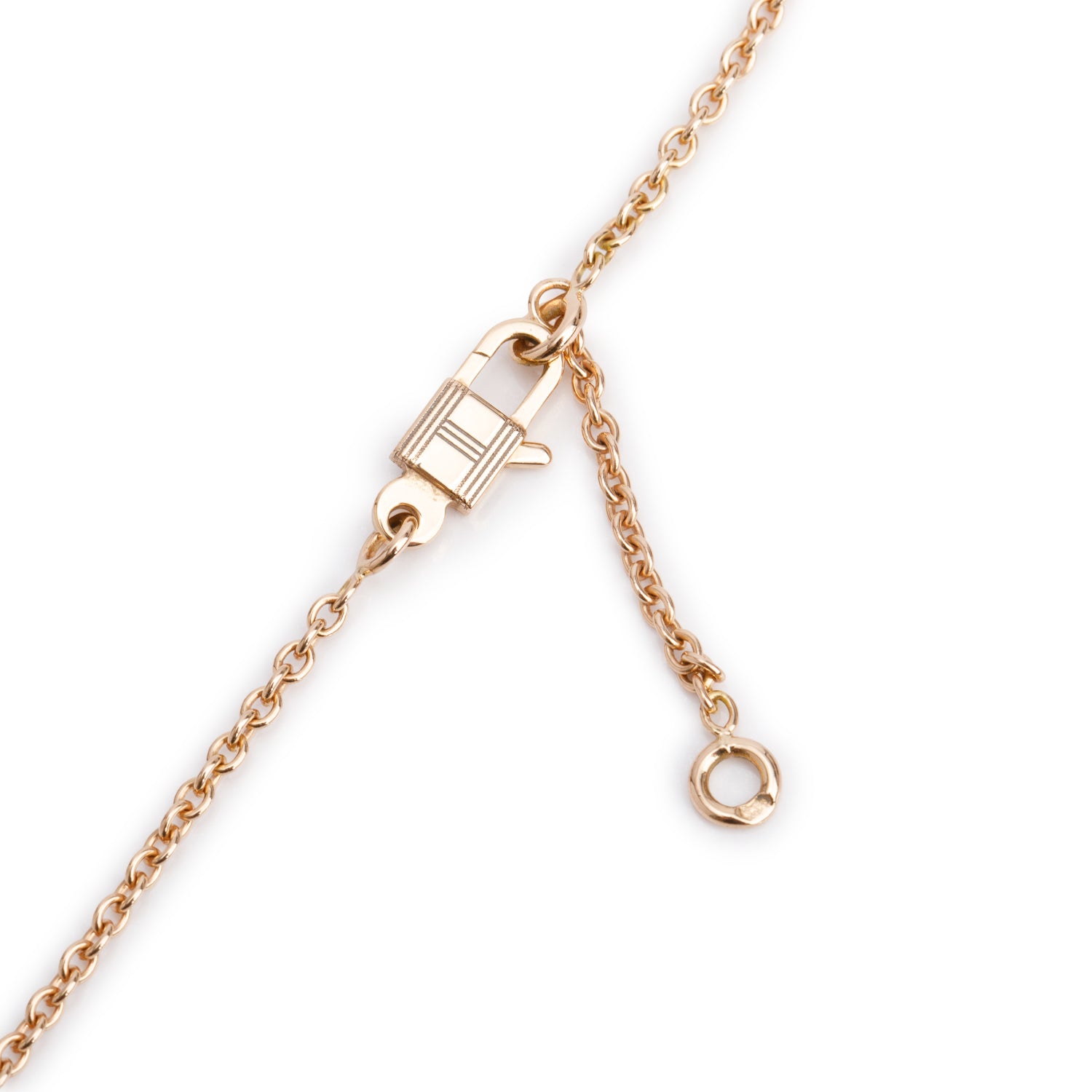 Hermes 18k Rose Gold Amulettes Constance Pendant Necklace w/ Box