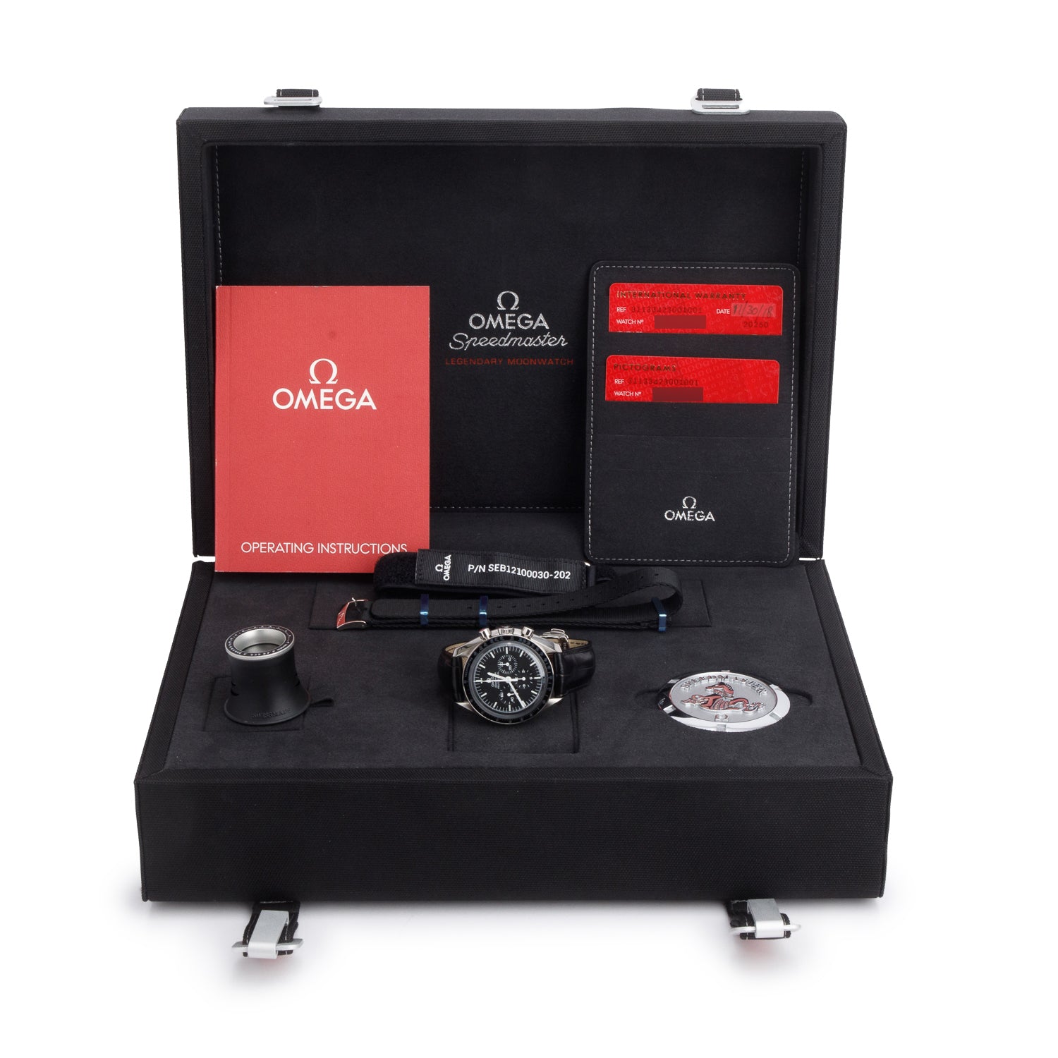 Omega Stainless Steel Speedmaster Moonwatch Professional 42 MM Manual Watch w/ Box & Papers