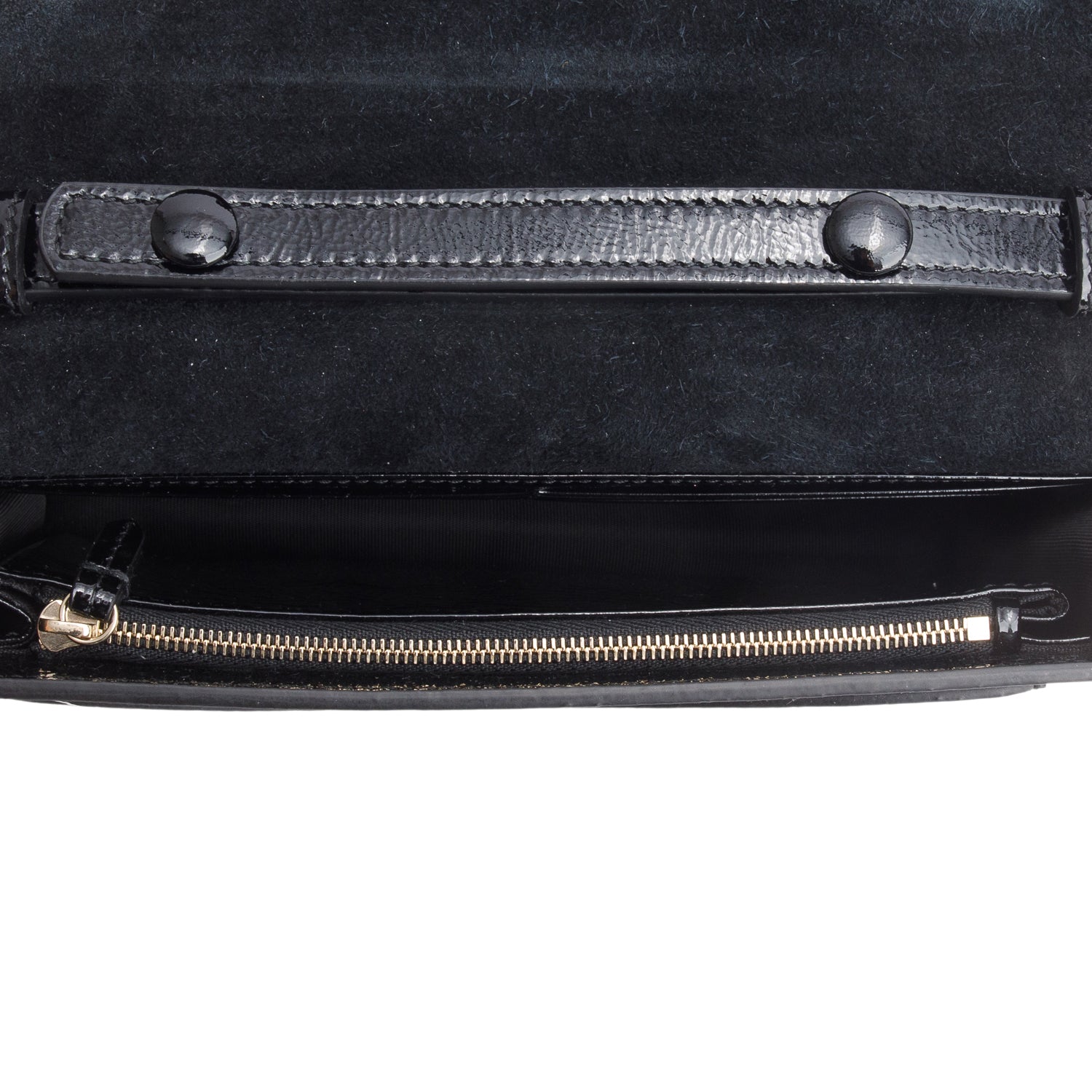 Gucci Black Crinkled Patent Leather Dionysus Wallet on Chain