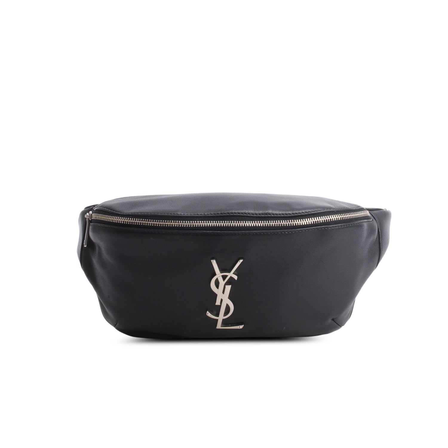 Saint Laurent 2022 Black Calfskin Cassandre Classic Belt Bag