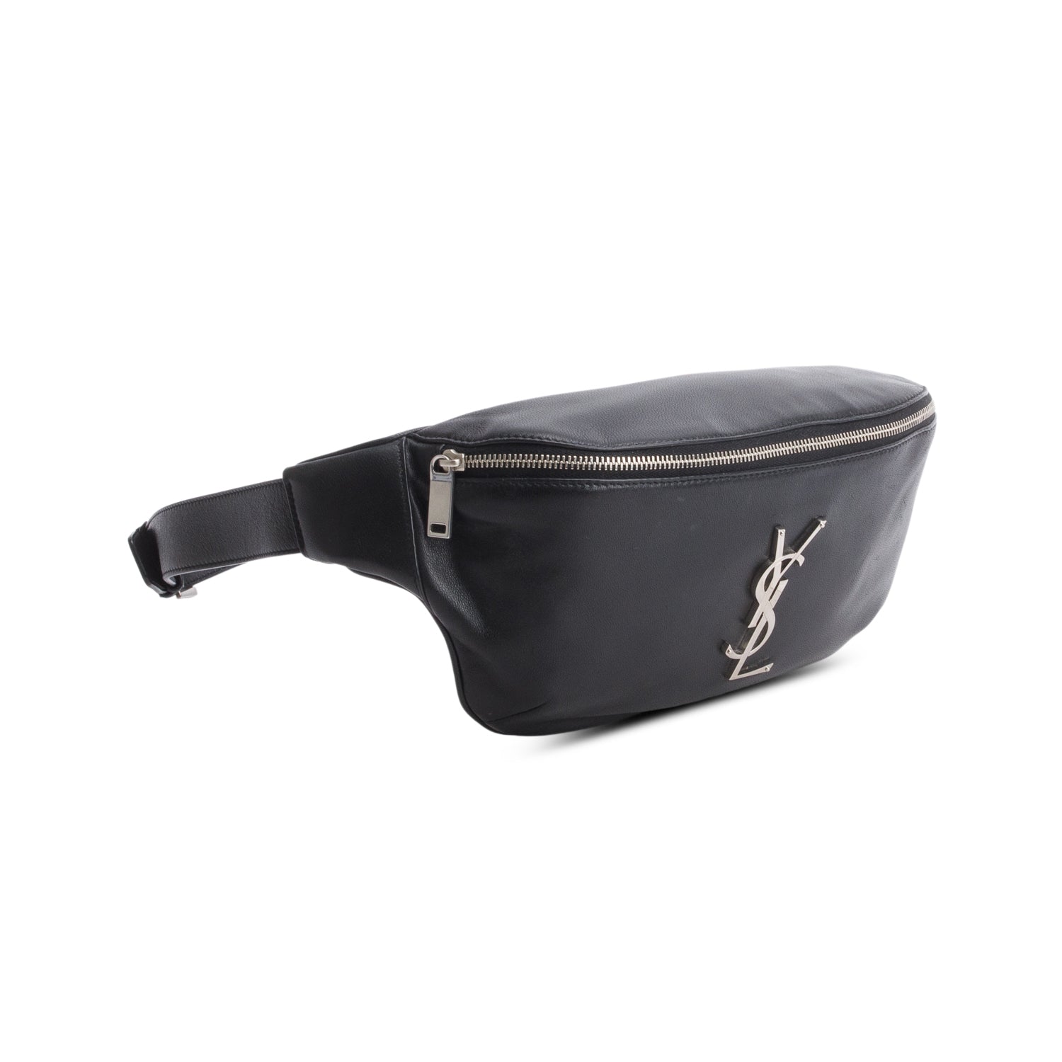 Saint Laurent 2022 Black Calfskin Cassandre Classic Belt Bag