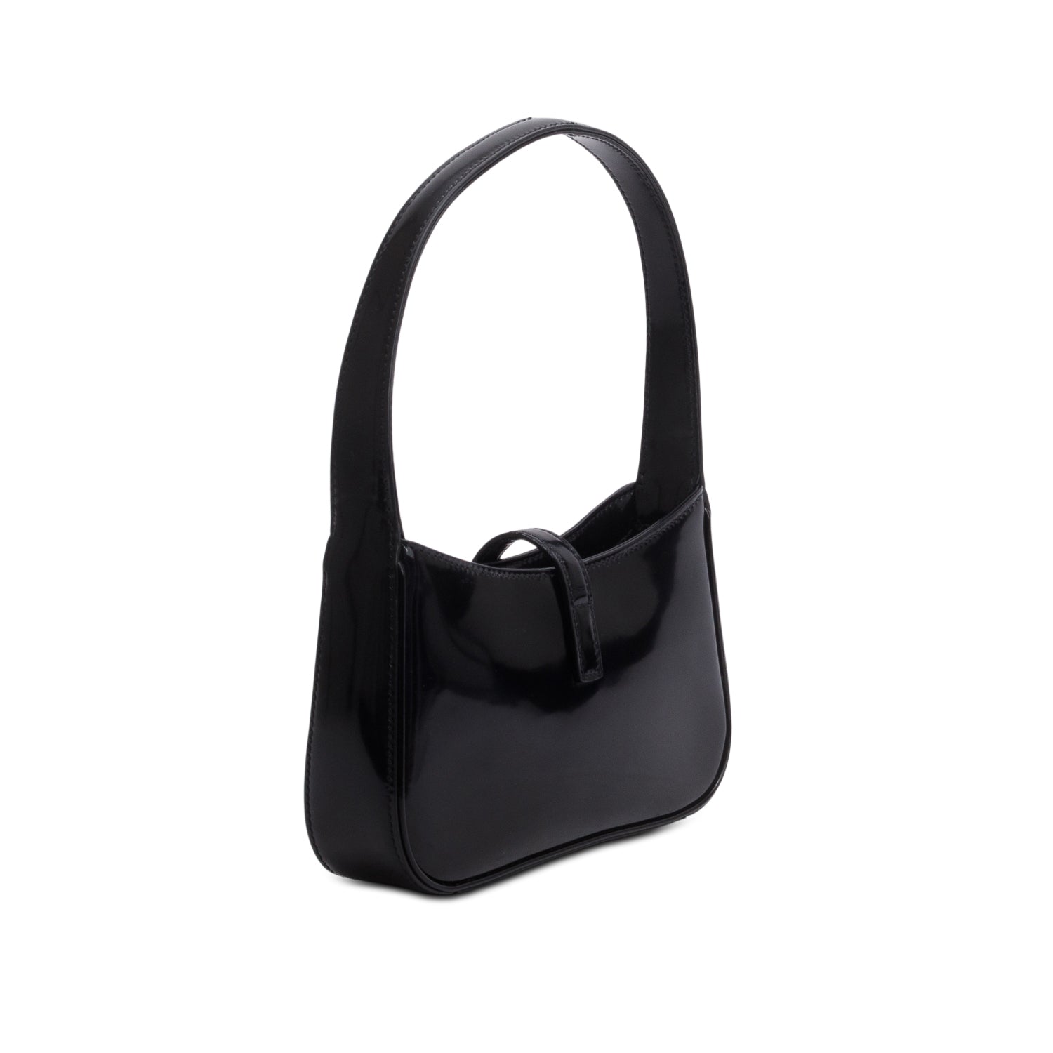 Saint Laurent 2023 Black Patent Leather Calfskin Le 5 a 7 Mini Hobo