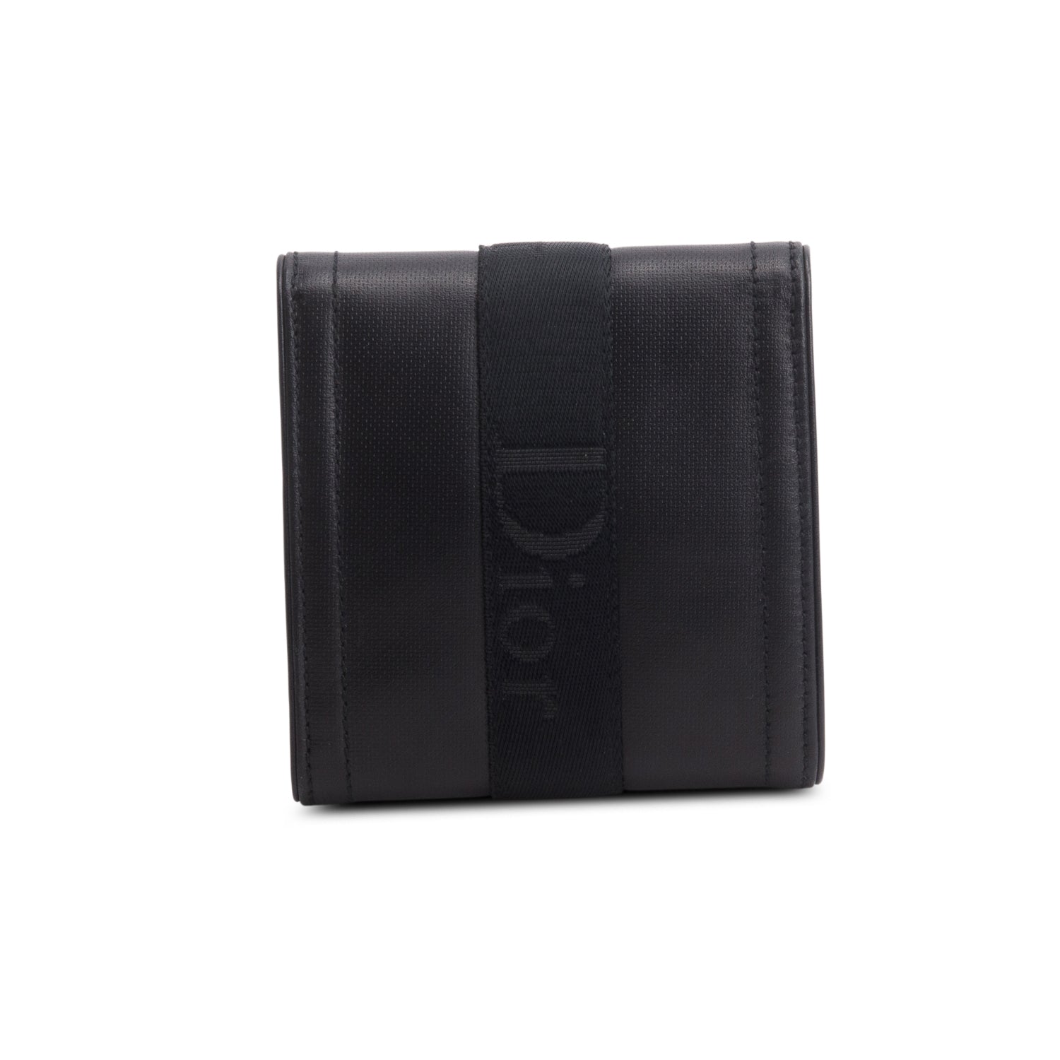 Christian Dior Black Leather Hardcore Compact Wallet