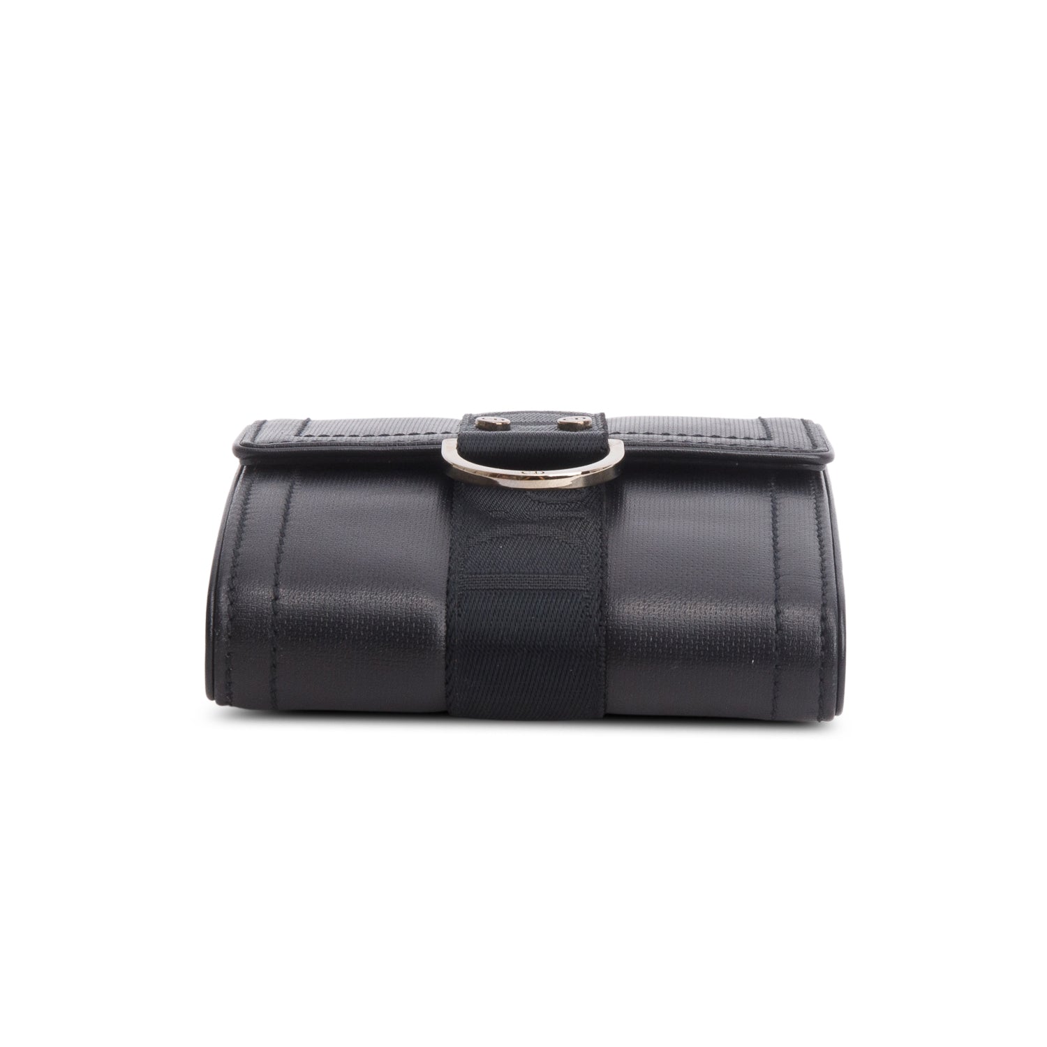 Christian Dior Black Leather Hardcore Compact Wallet