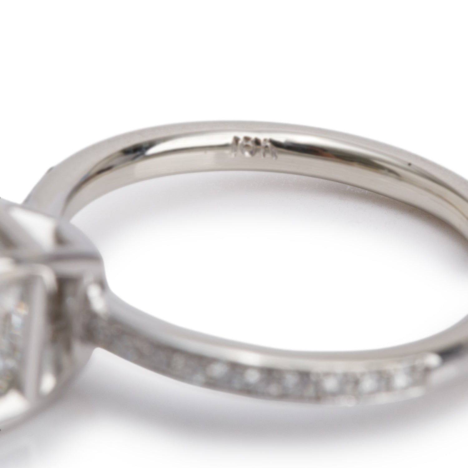 18k White Gold 1.50 ct. Radiant Cut Diamond Engagement Ring, Size 5.75