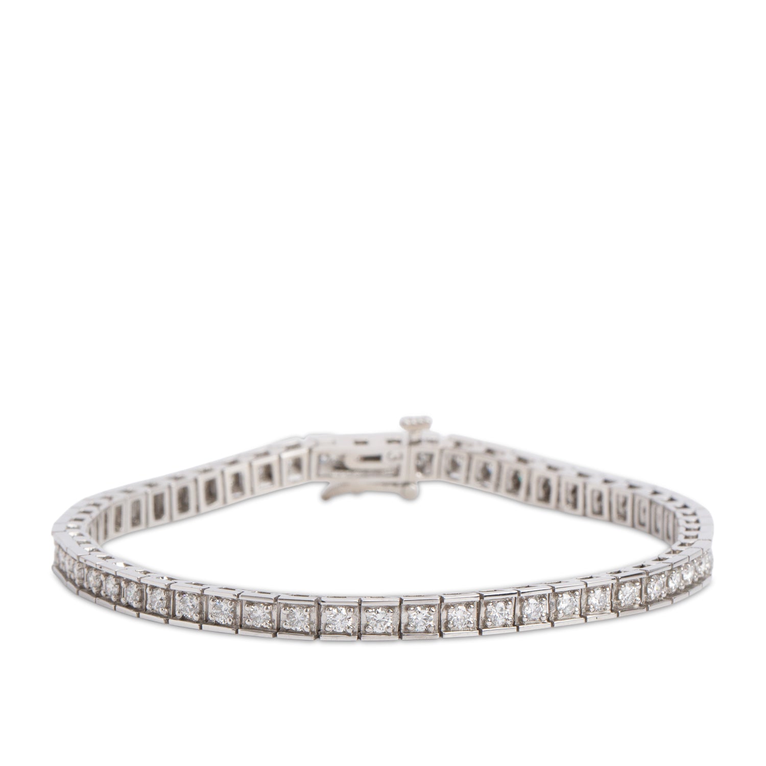 14k White Gold 2.50 tcw. Diamond Tennis Bracelet