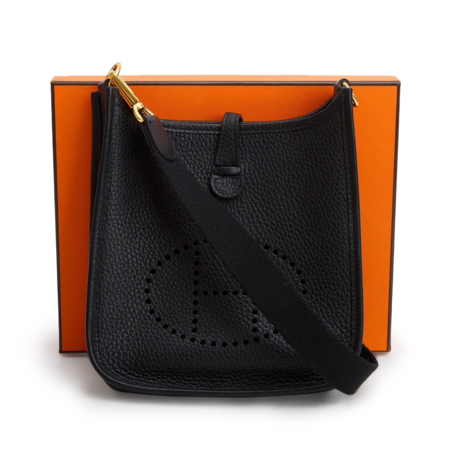 Hermes Noir Taurillon Clemence Amazone Evelyne TPM 16 w/ Box