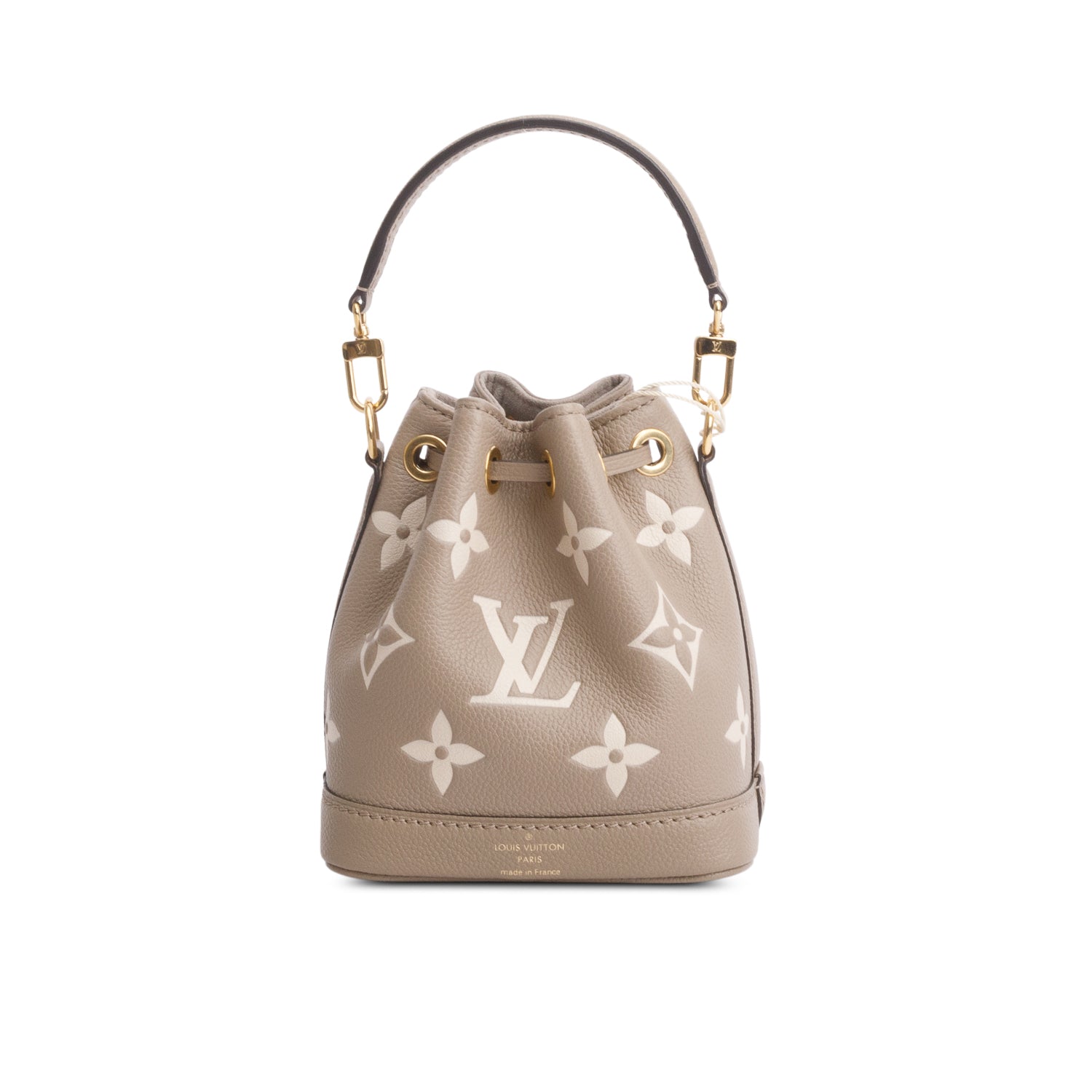 Louis Vuitton Tourterelle Empreinte Monogram Giant Nano Noe w/ Straps