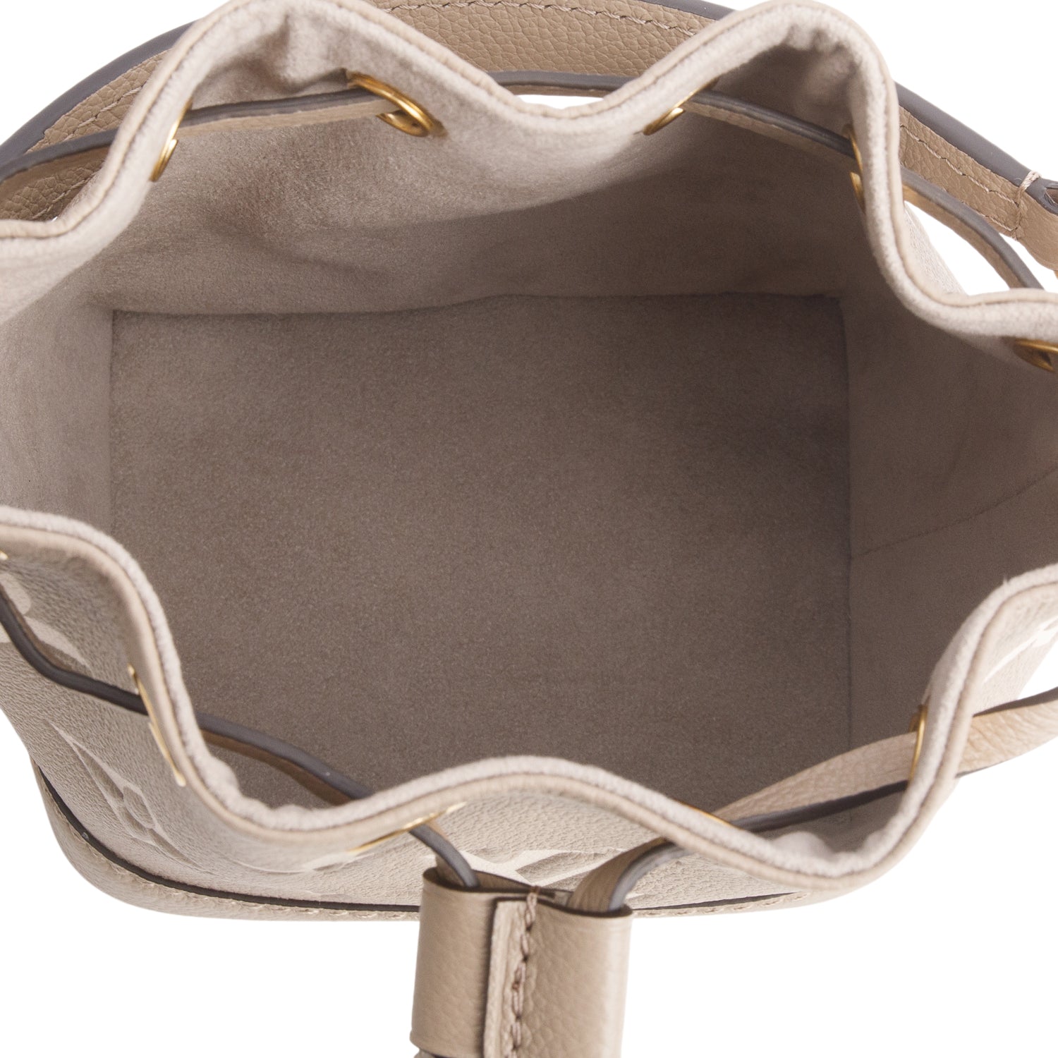 Louis Vuitton Tourterelle Empreinte Monogram Giant Nano Noe w/ Straps