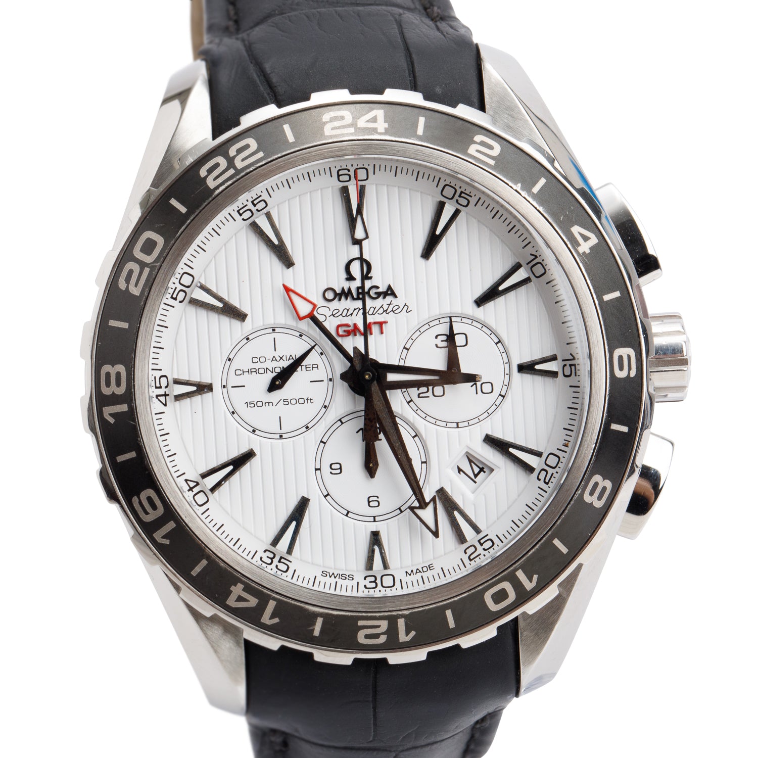 Omega Stainless Steel Seamaster Aqua Terra 150M 44 MM Chronograph Automatic Watch White Dial w/ Box