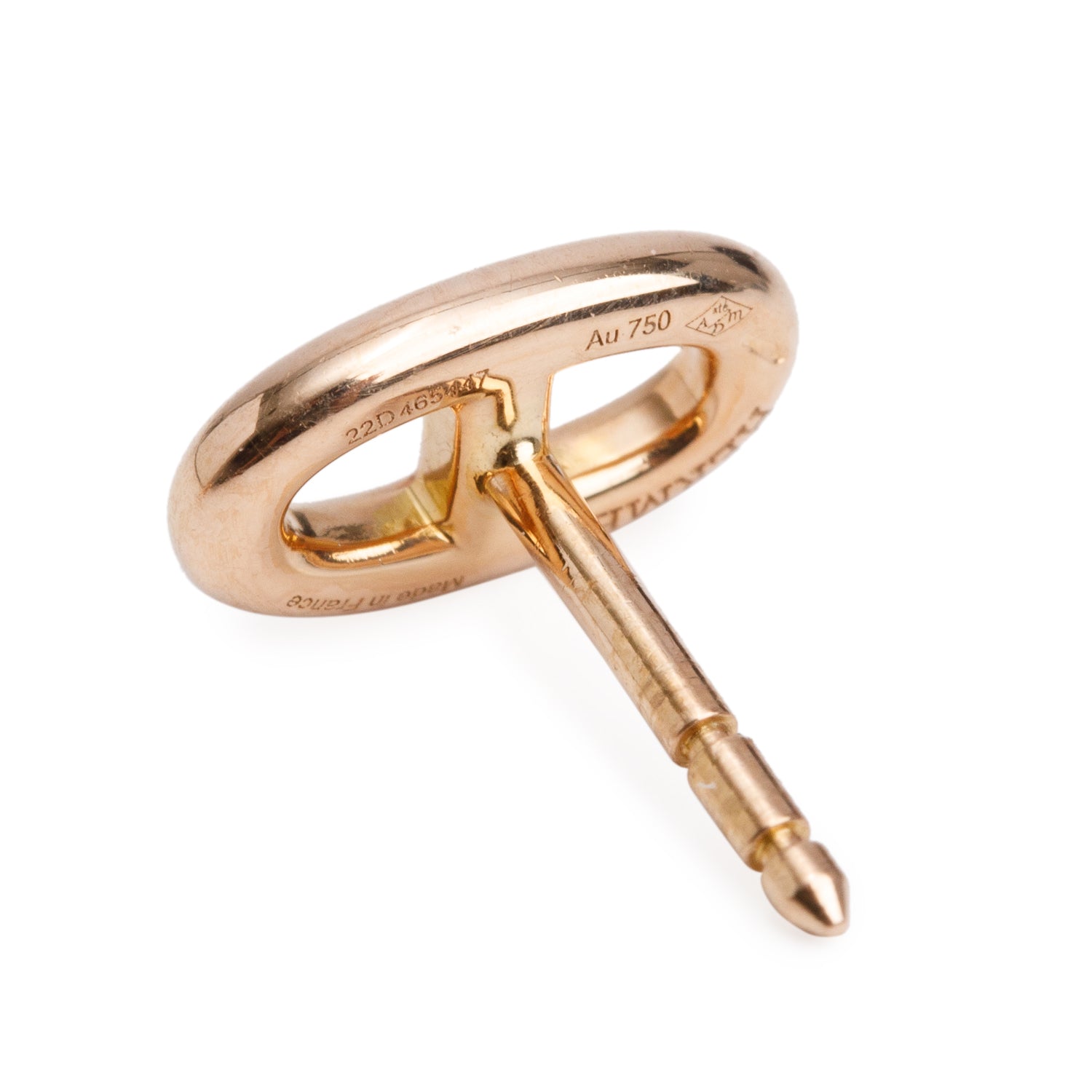 Hermes 18k Rose Gold Farandole Stud Earrings, Very Small Model w/ Box
