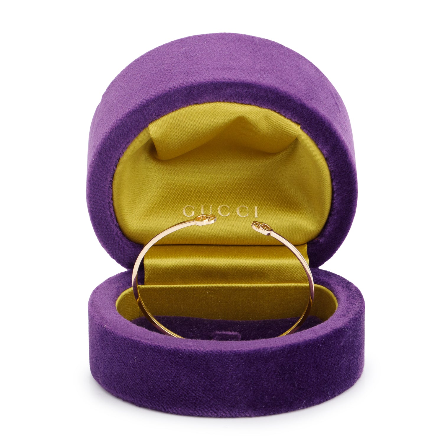 Gucci 18k Yellow Gold GG Running Cuff Bracelet w/ Box