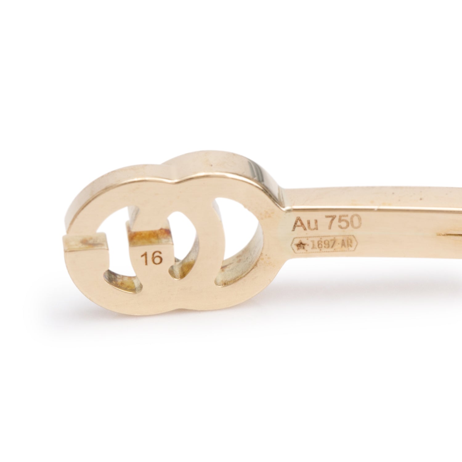 Gucci 18k Yellow Gold GG Running Cuff Bracelet w/ Box