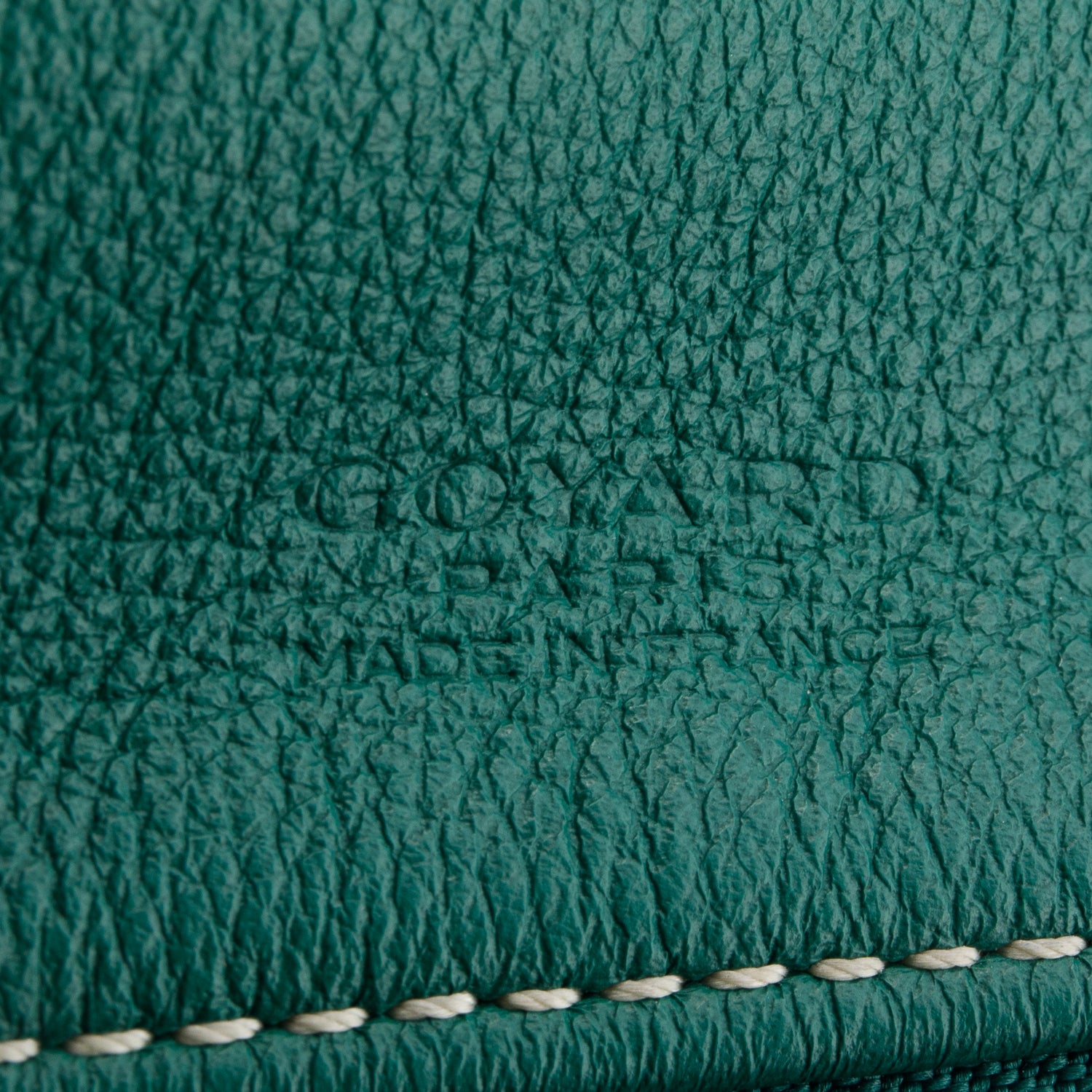 Goyard 2022 Green Leather & Monogram Canvas Sainte-Marie Foldable Clutch