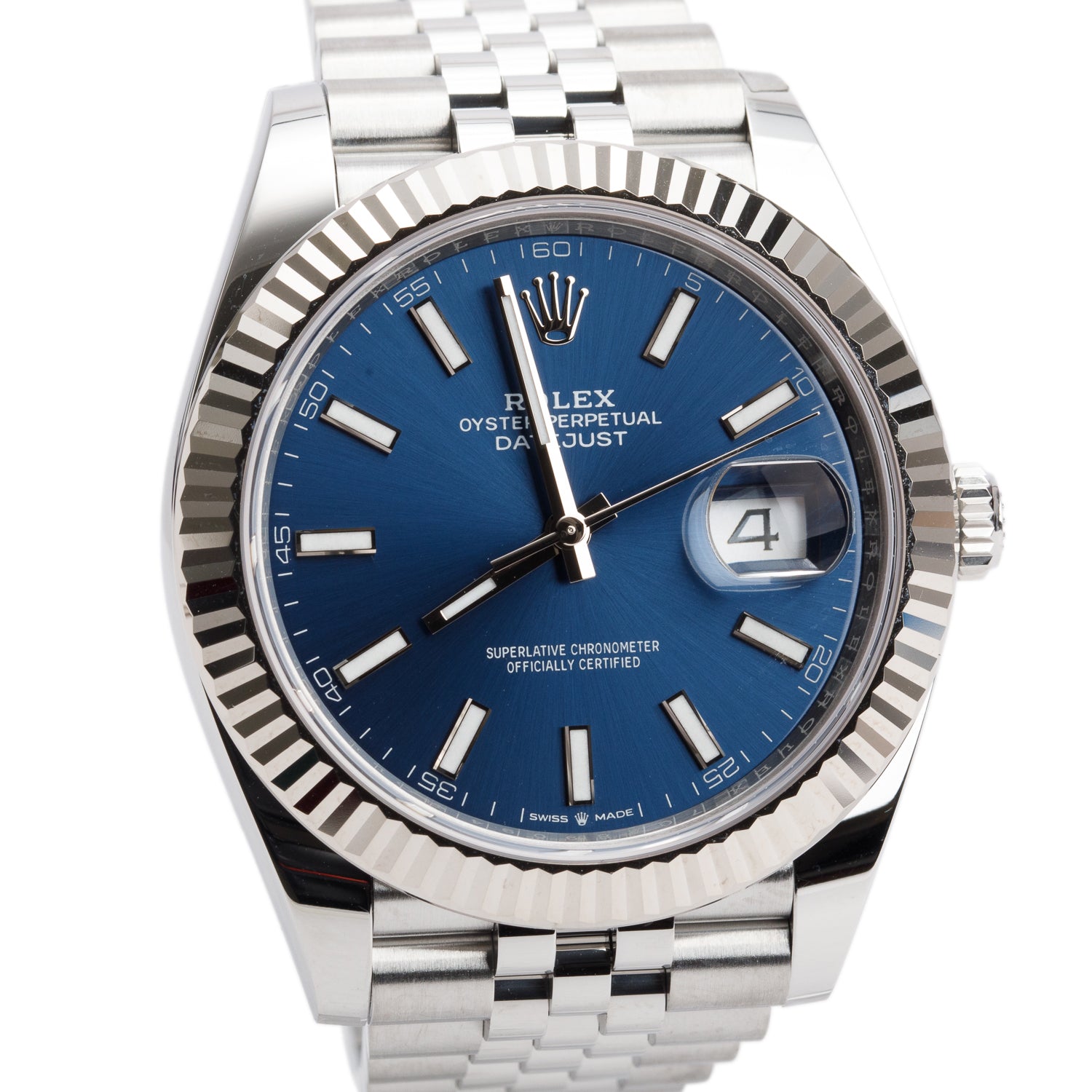 Rolex 2025 Stainless Steel Oyster Perpetual Datejust 41 MM Watch Blue Dial 126334 w/ Box & Papers
