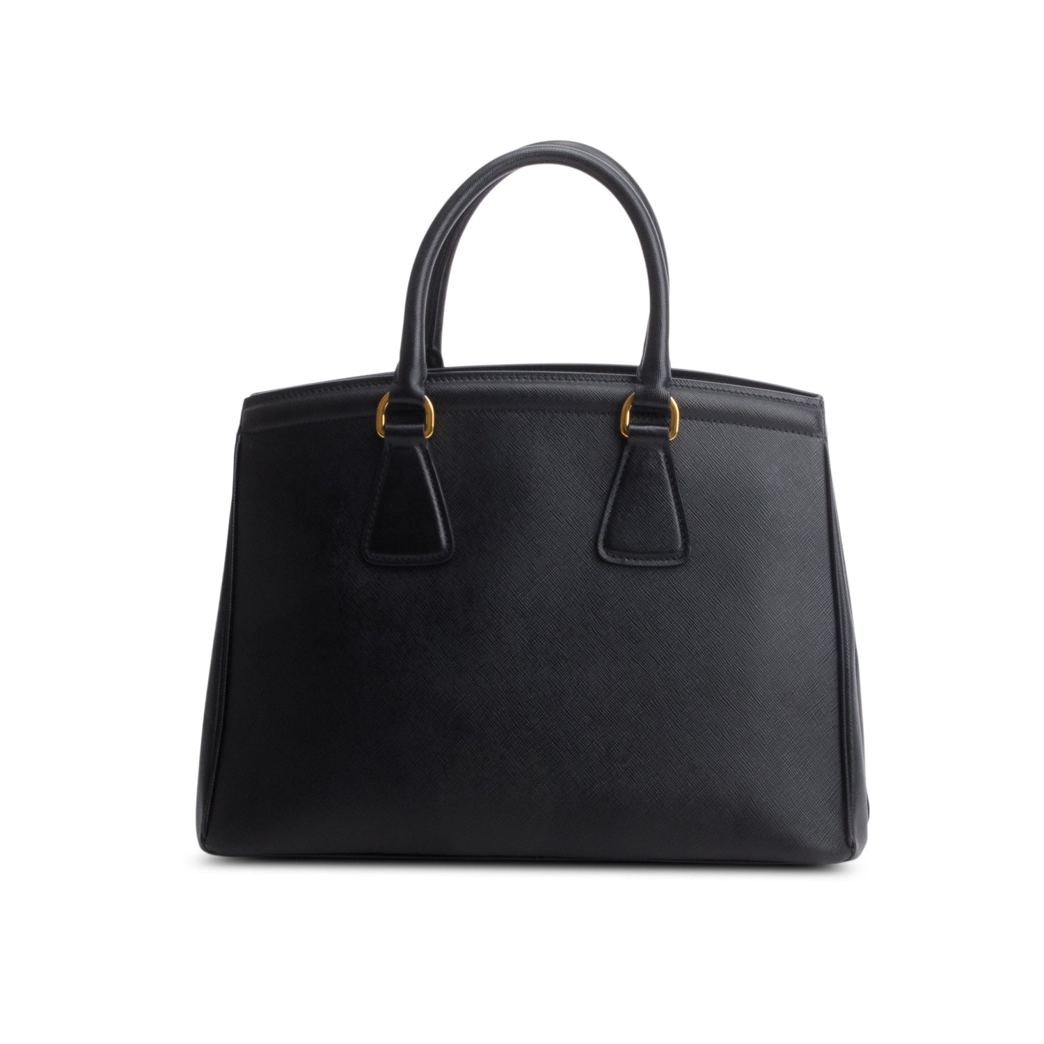 Prada Black Saffiano Lux Medium Parabole Tote