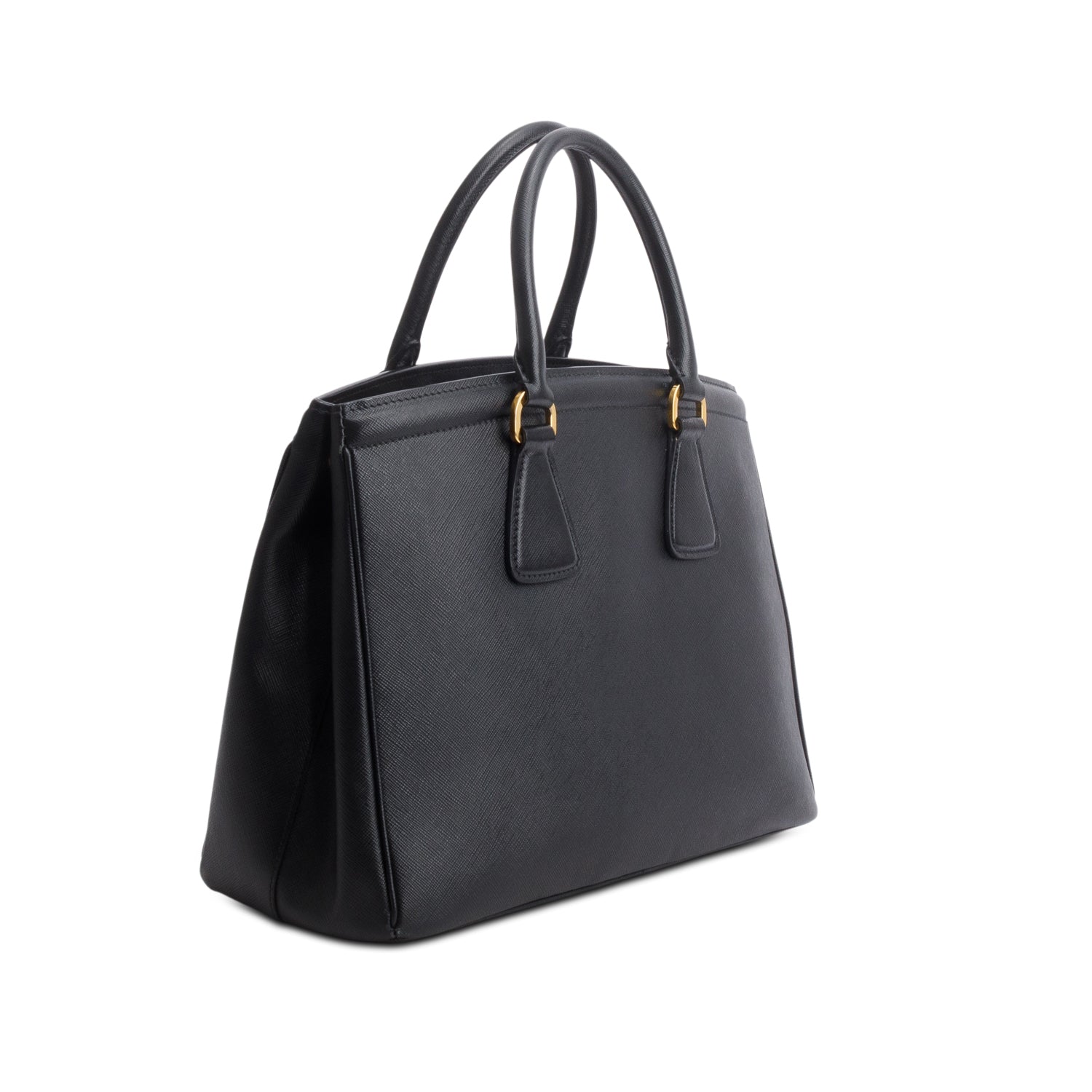 Prada Black Saffiano Lux Medium Parabole Tote