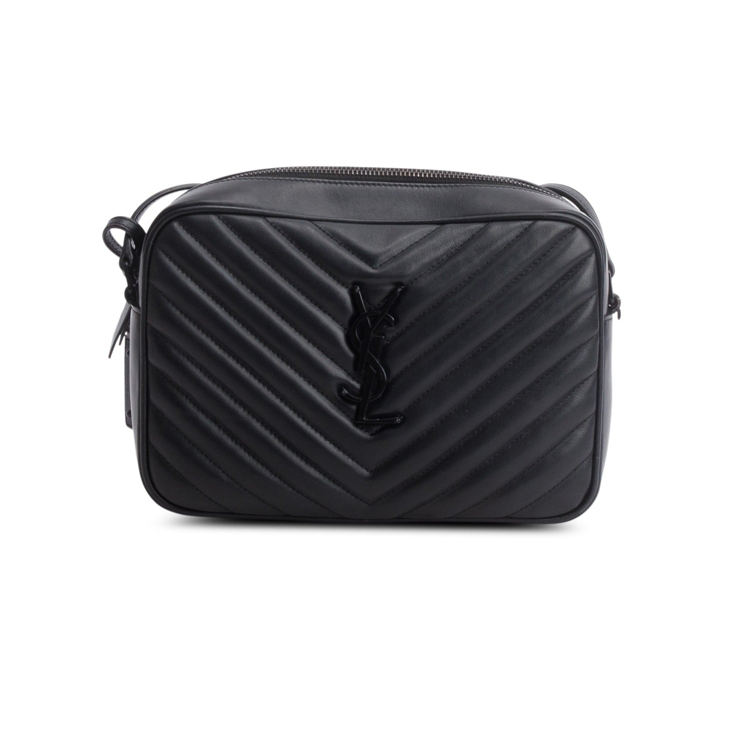 Saint Laurent So Black Calfskin Matelasse Monogram Lou Camera Bag