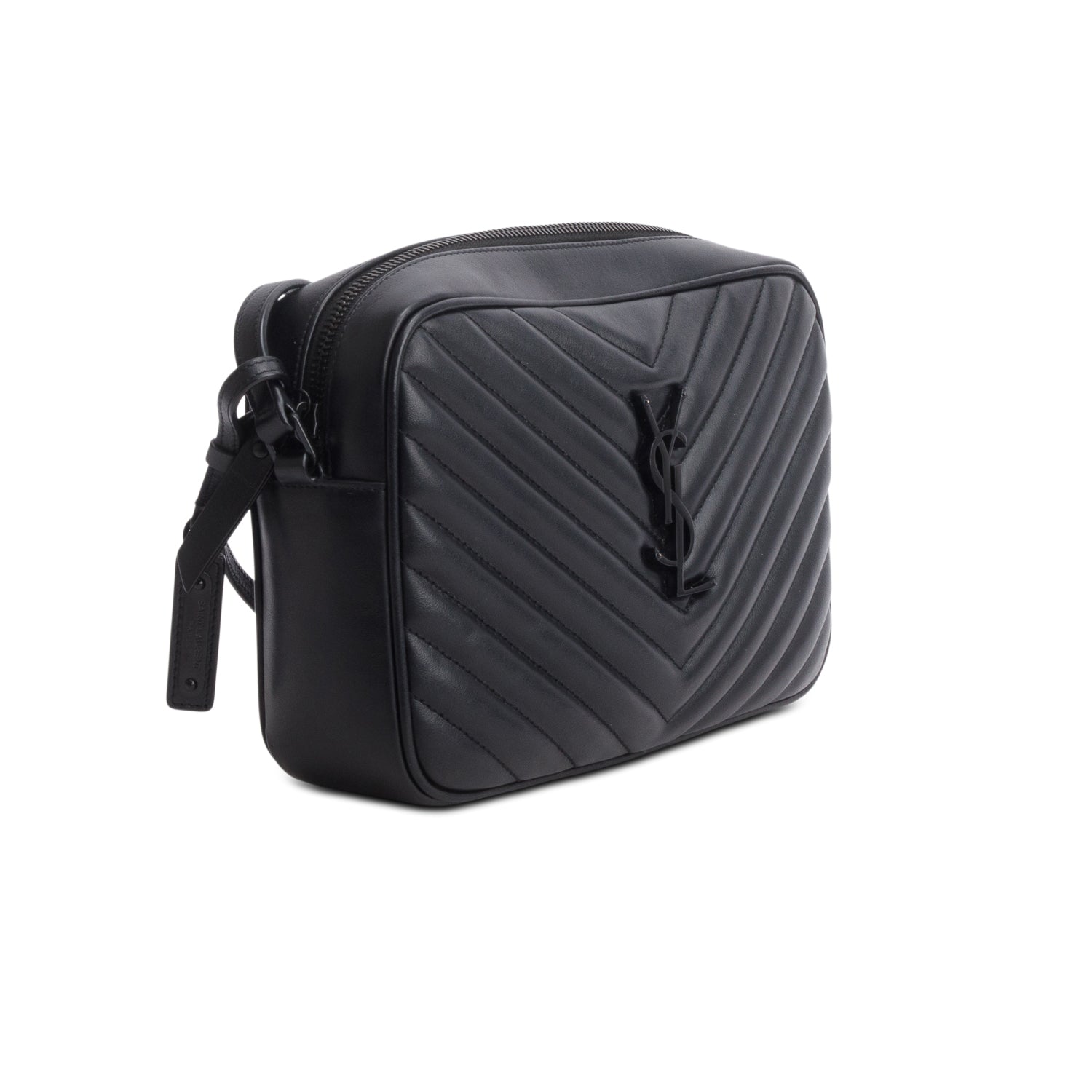 Saint Laurent So Black Calfskin Matelasse Monogram Lou Camera Bag