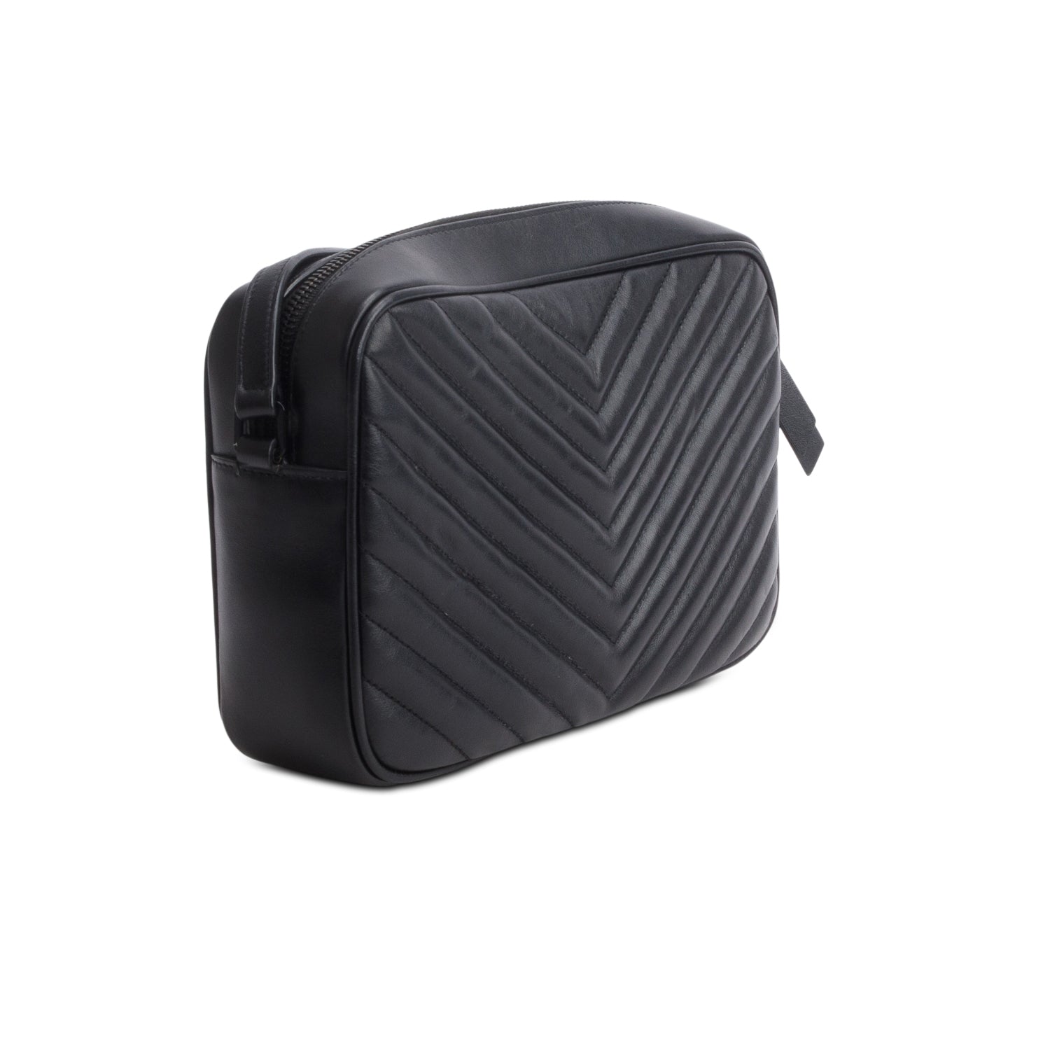 Saint Laurent So Black Calfskin Matelasse Monogram Lou Camera Bag