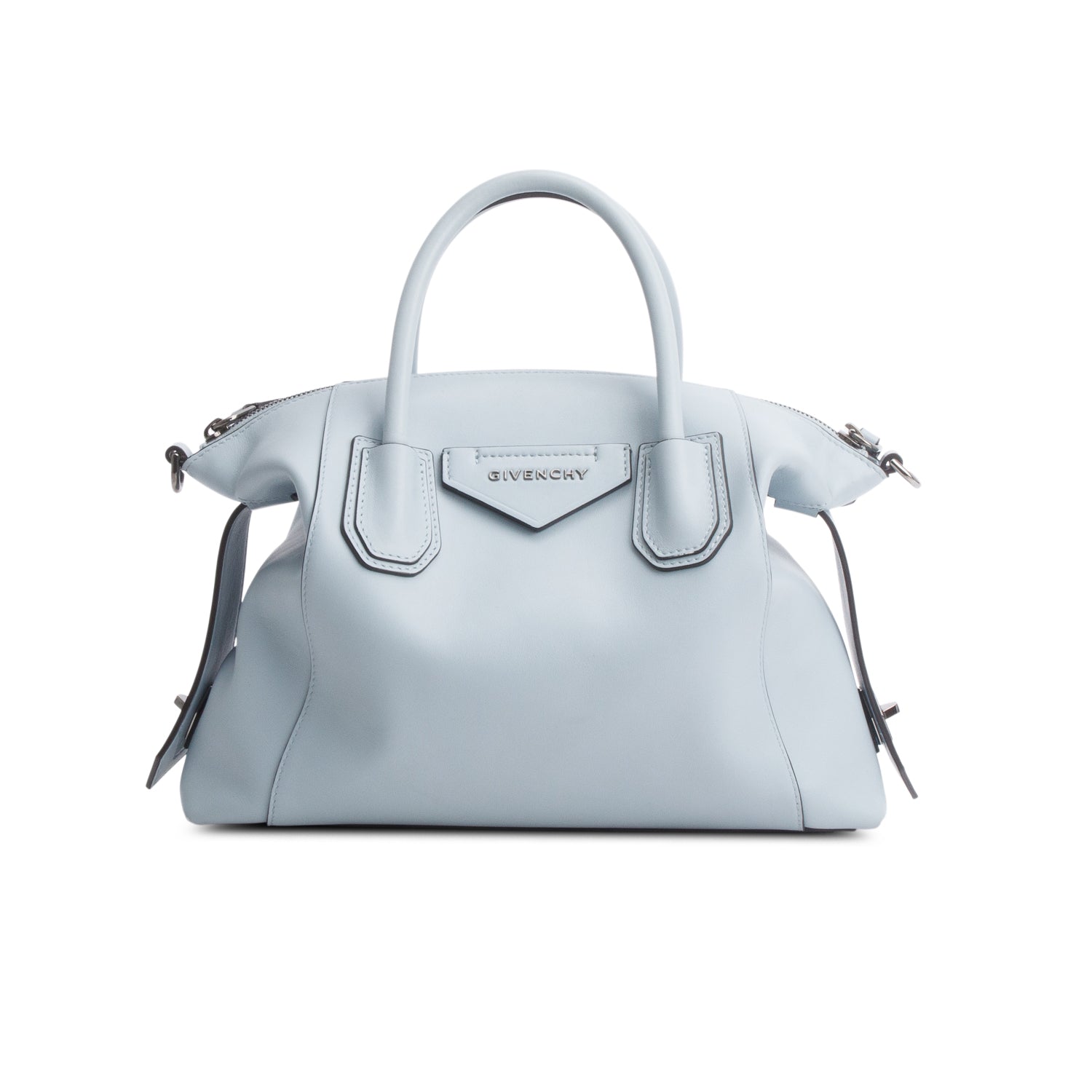 Givenchy 2020 Blue Calfskin Leather Small Soft Antigona Tote w/ Strap
