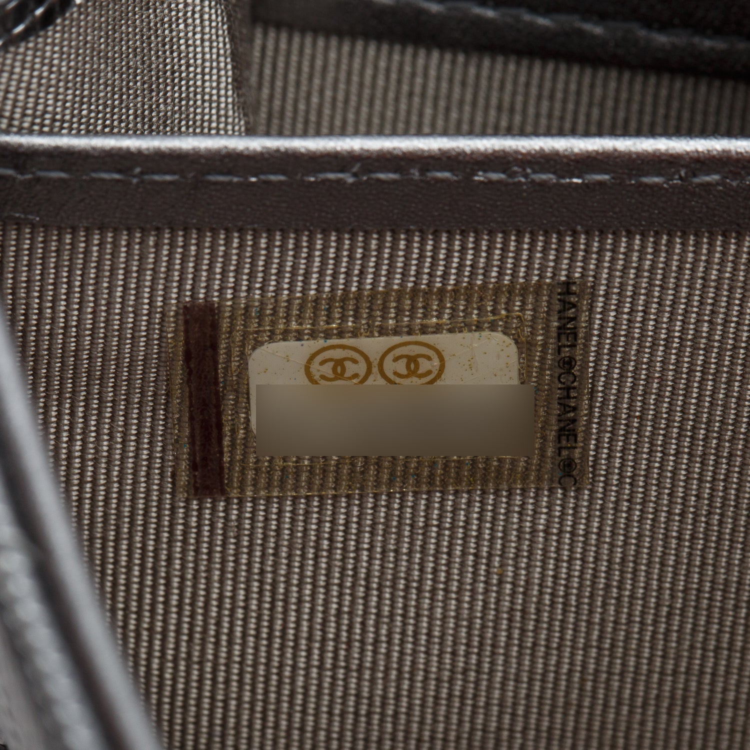 Chanel Silver Metallic Calfskin Quilted Pixel Effect Large Flap Wallet w/ Box & Authenticity Card