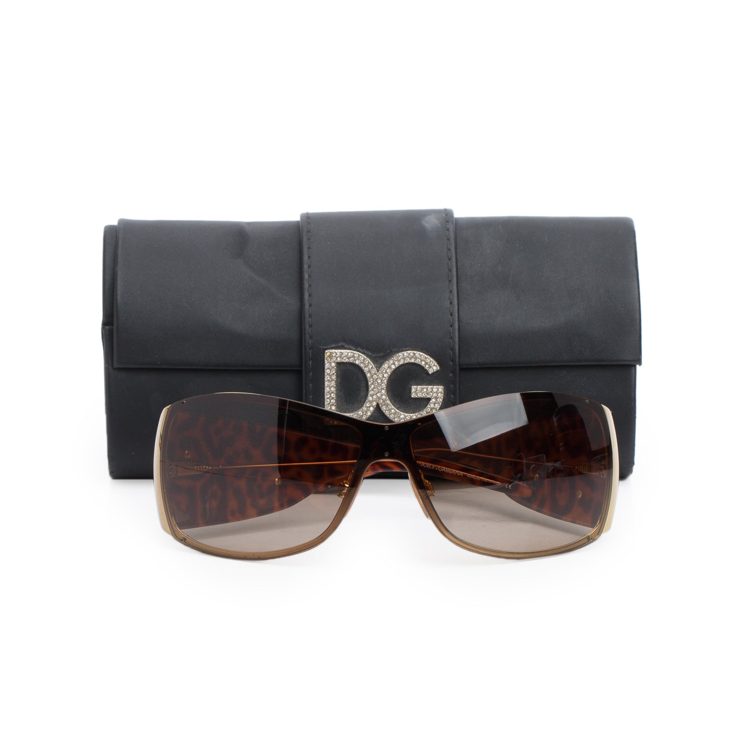 Dolce & Gabbana DG2019 Purple Logo Shield Sunglasses w/ Case
