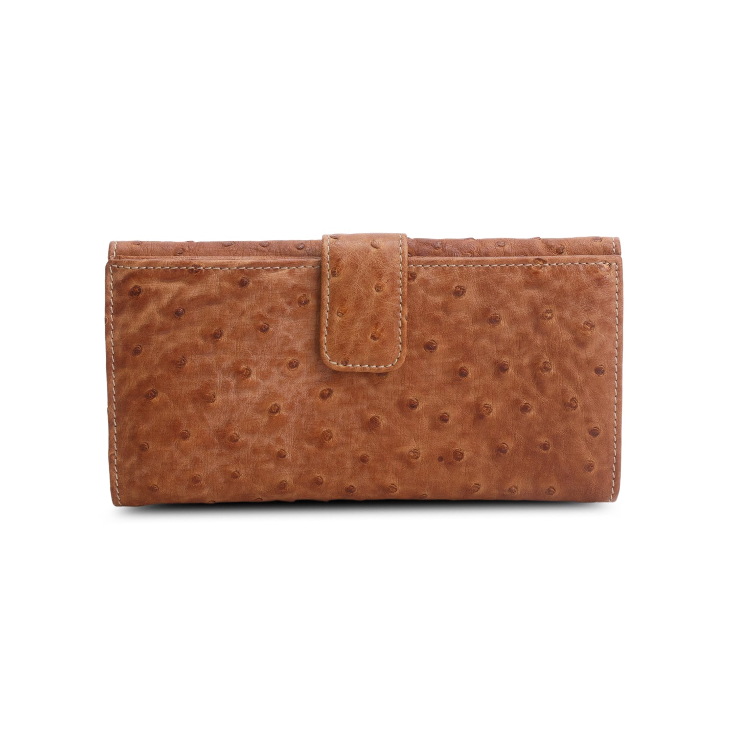 Gucci Brown Ostrich Interlocking G Britt Continental Wallet w/ Box