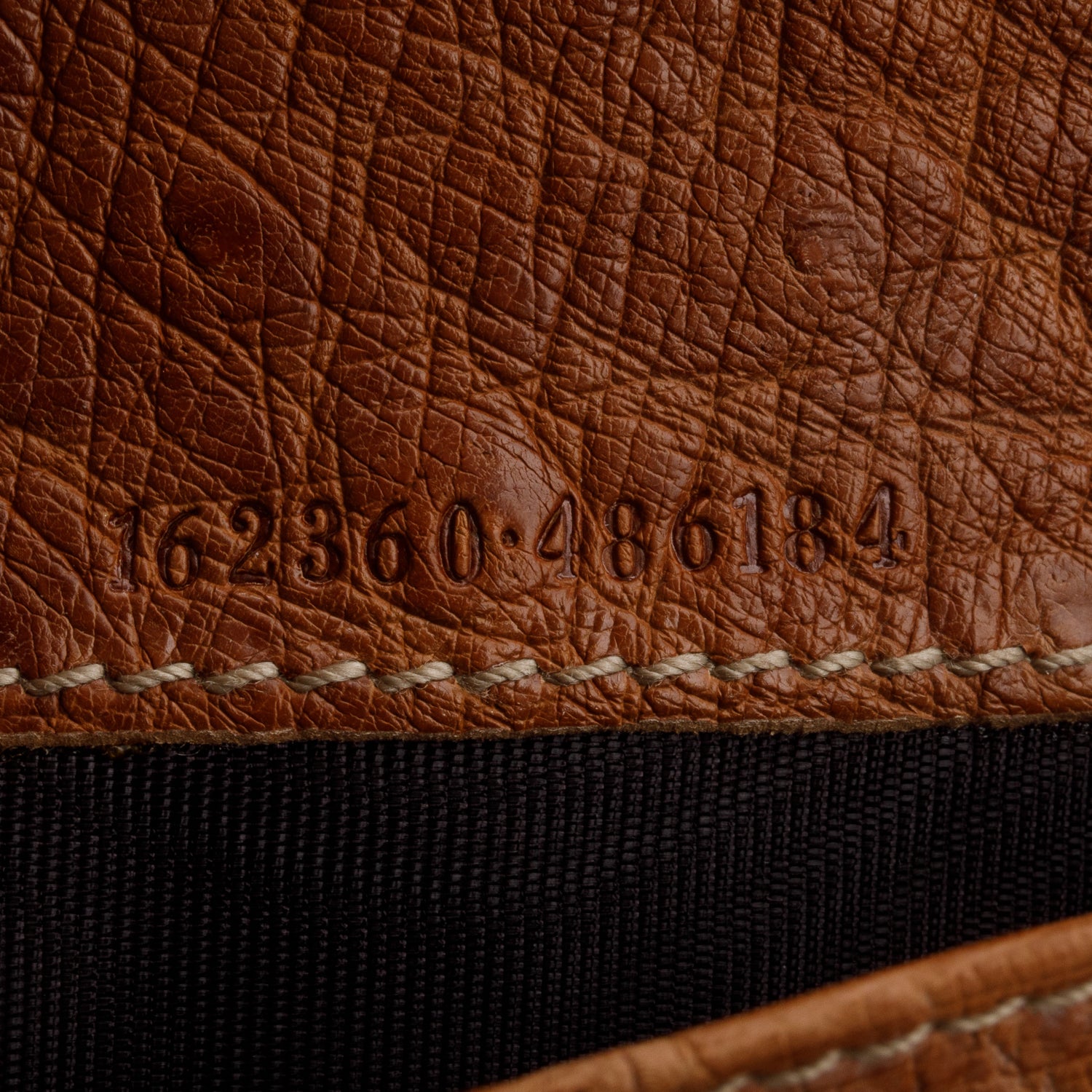 Gucci Brown Ostrich Interlocking G Britt Continental Wallet w/ Box