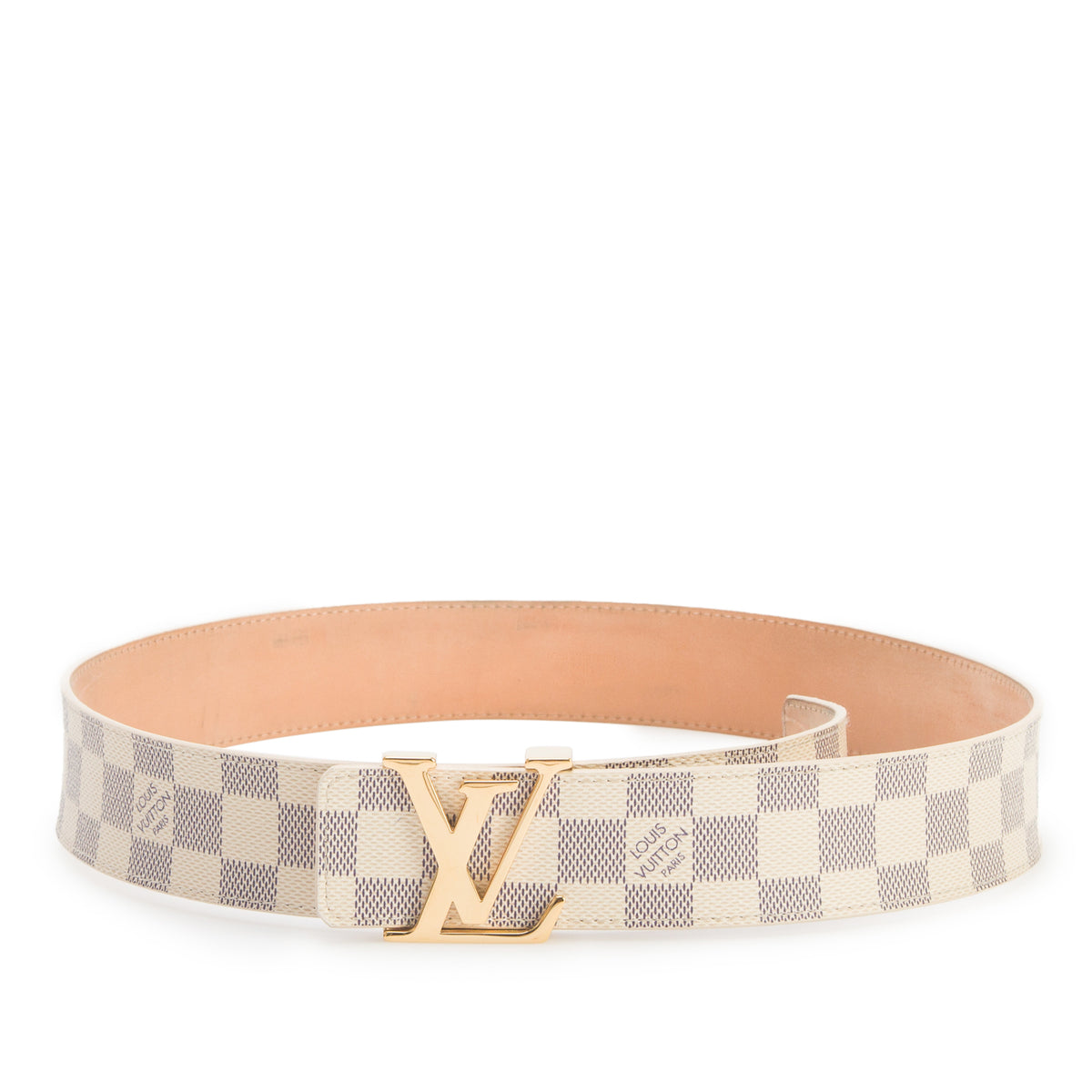 Louis Vuitton Damier Azur Canvas LV Initials 40 MM Belt 85 34