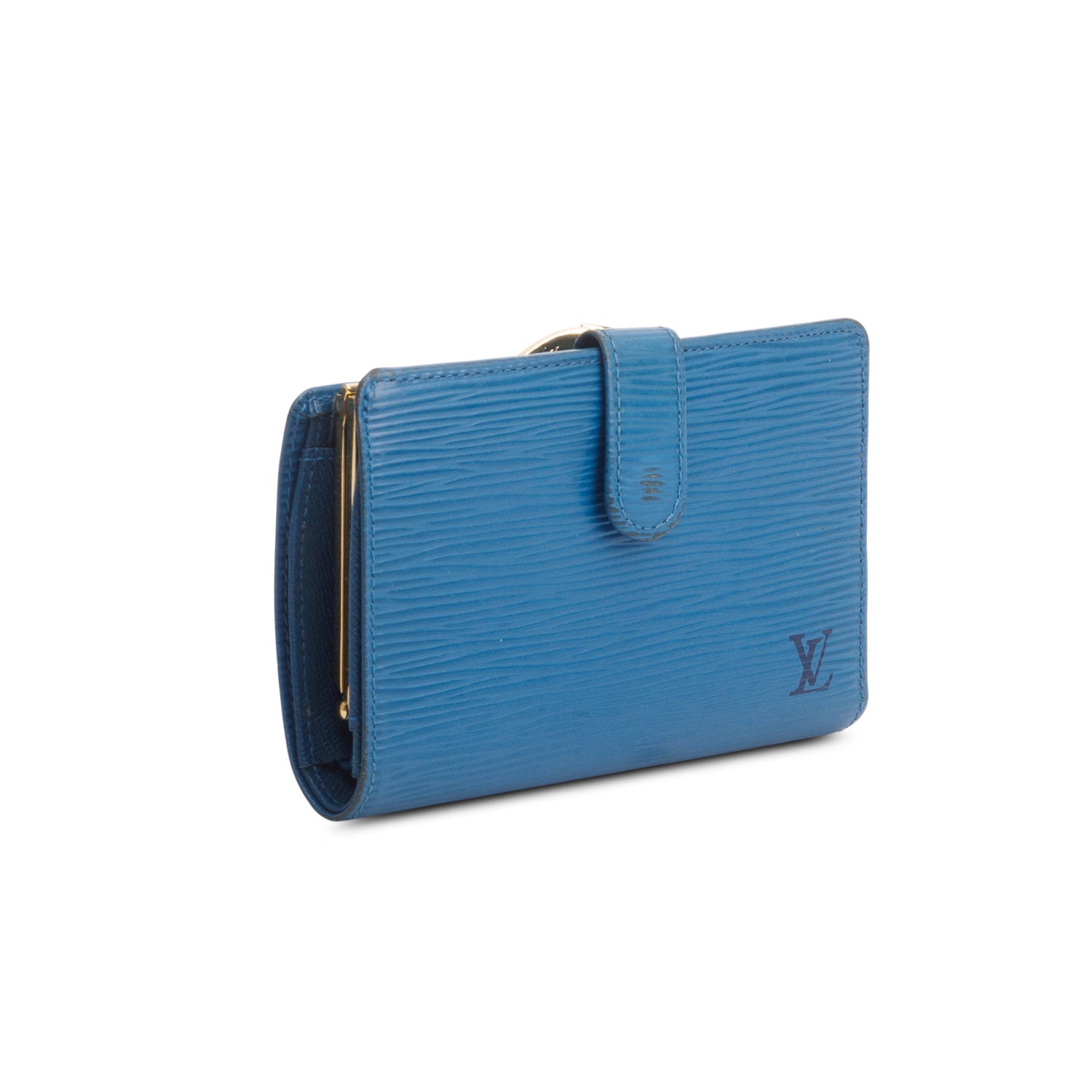 Louis Vuitton Blue Epi French Purse Wallet