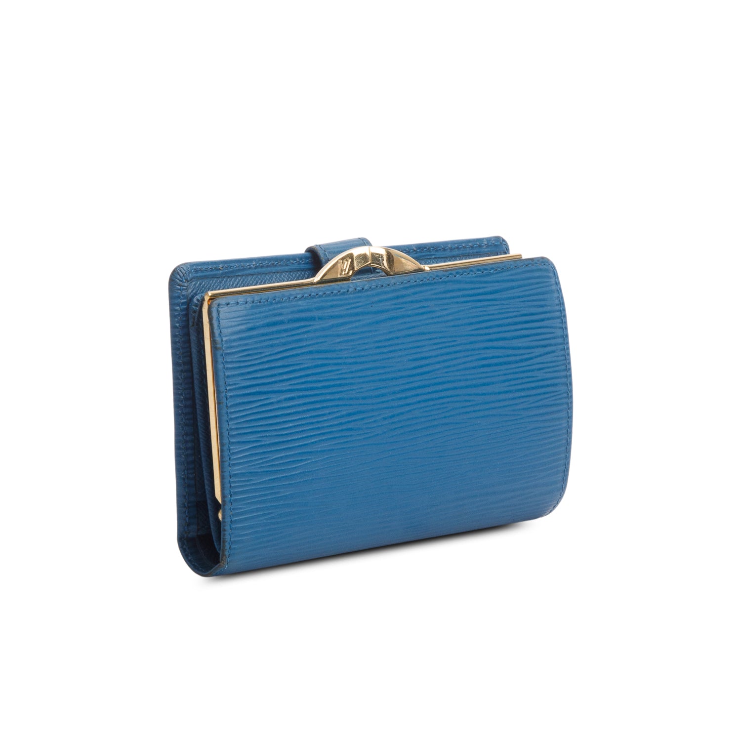 Louis Vuitton Blue Epi French Purse Wallet