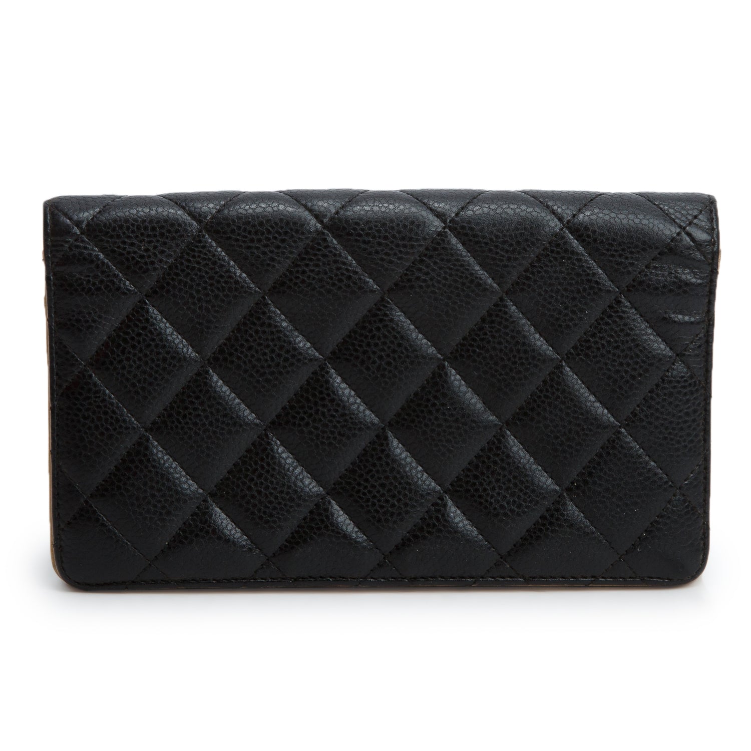 Chanel Black Caviar Quilted Reissue Bi-Fold Wallet w/ Box