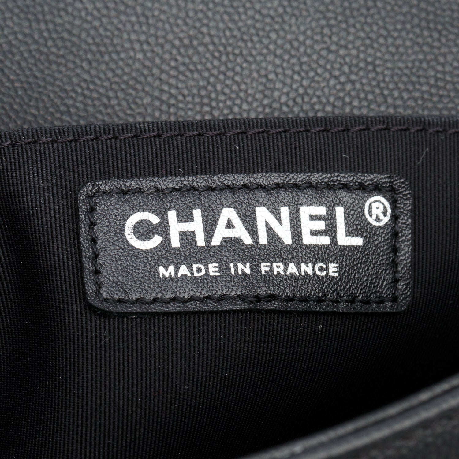 Chanel So Black Caviar Quilted Medium Boy Bag w/ Box & Authenticity Card