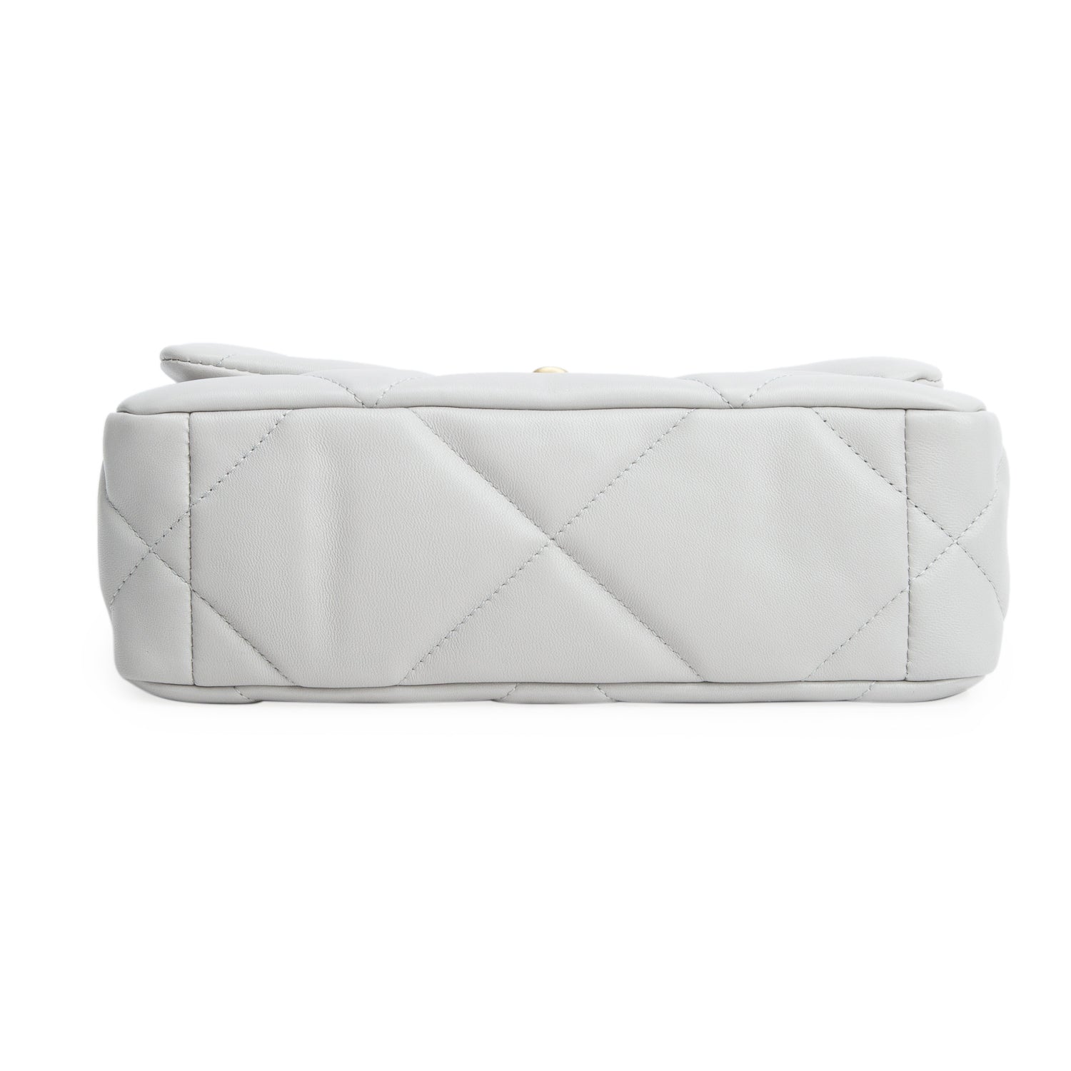 Chanel Grey Lambskin Leather Medium 19 Flap Bag w/ Box